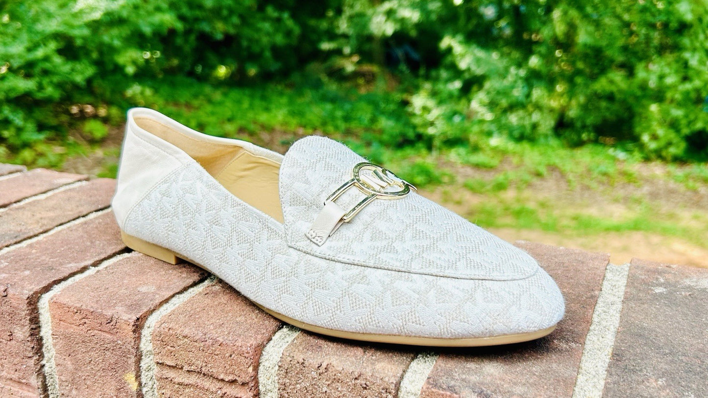 New MICHAEL KORS Charlton Loafer Leather | Bright White | 11M Size | Retail $155