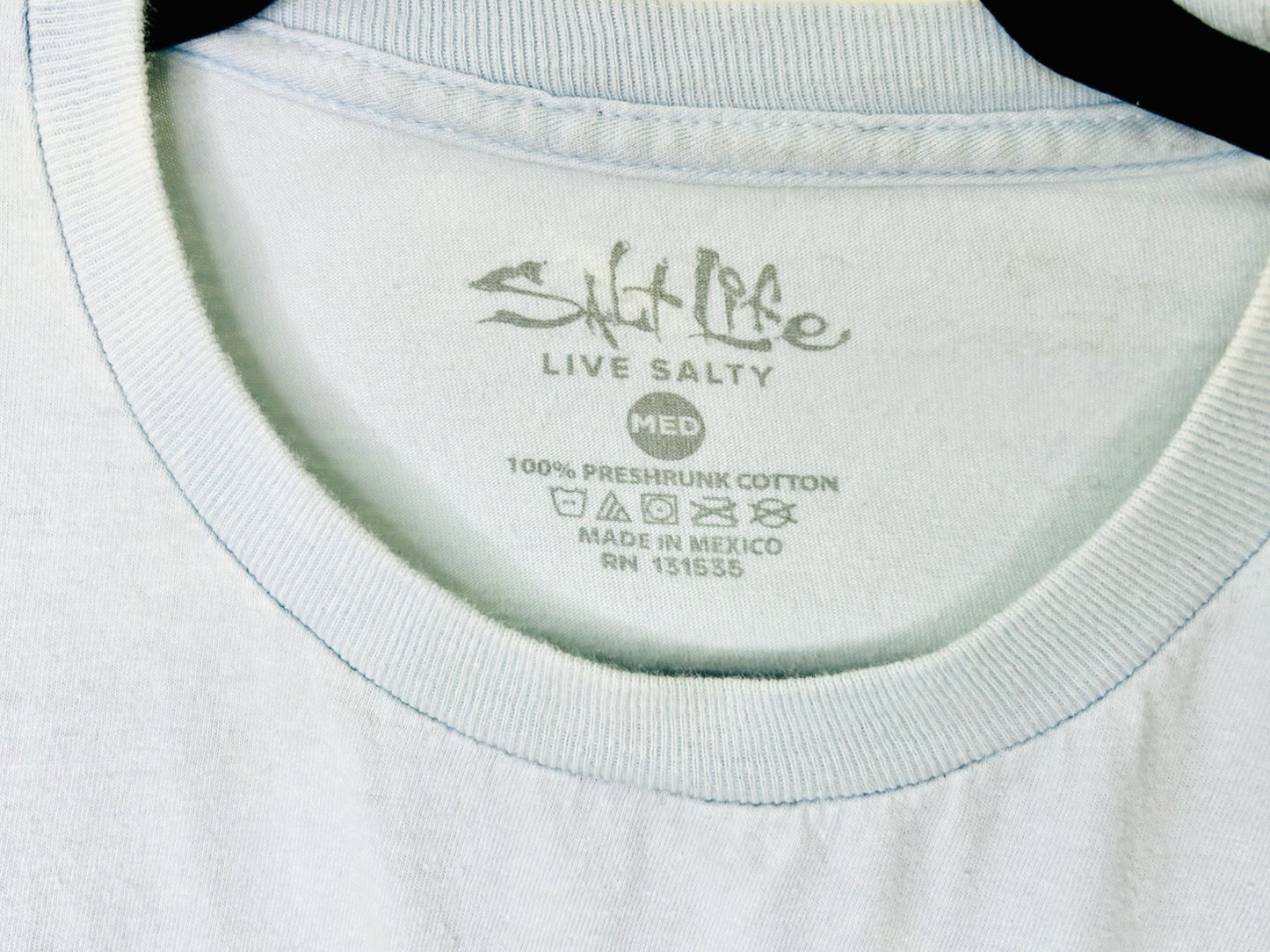 Salt Life Men's Marlin State of Mind Short Sleeve Tee- Blue Stone - Size Medium