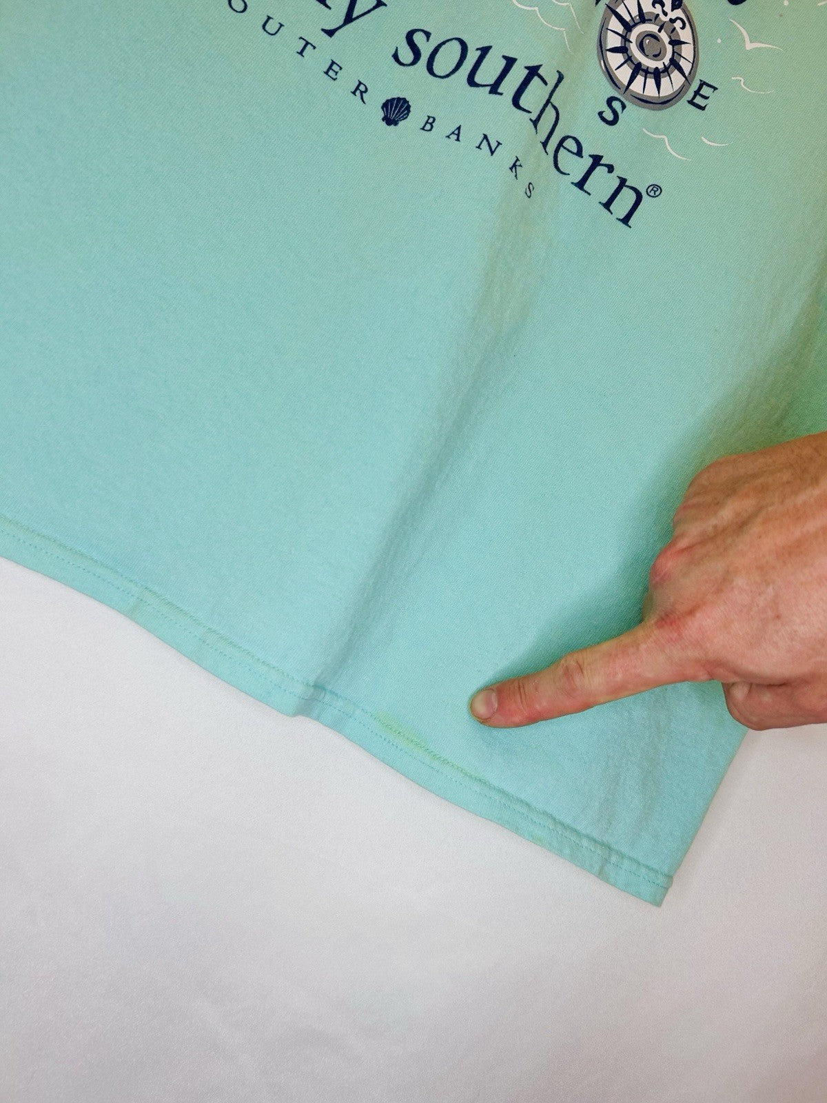 Simply Southern Teal Short Sleeve Outer Banks NC Graphic Tee | Large