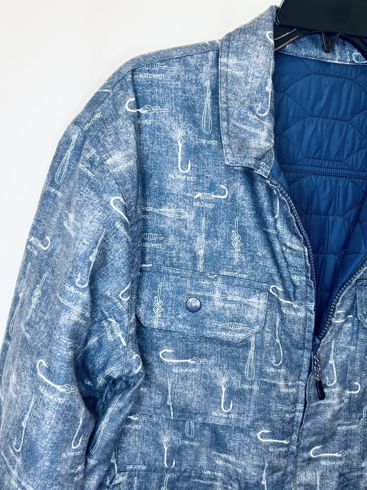 HUK Ballast Reversible Jacket Mens Large Quilted Fishing Water Resistant Outdoor