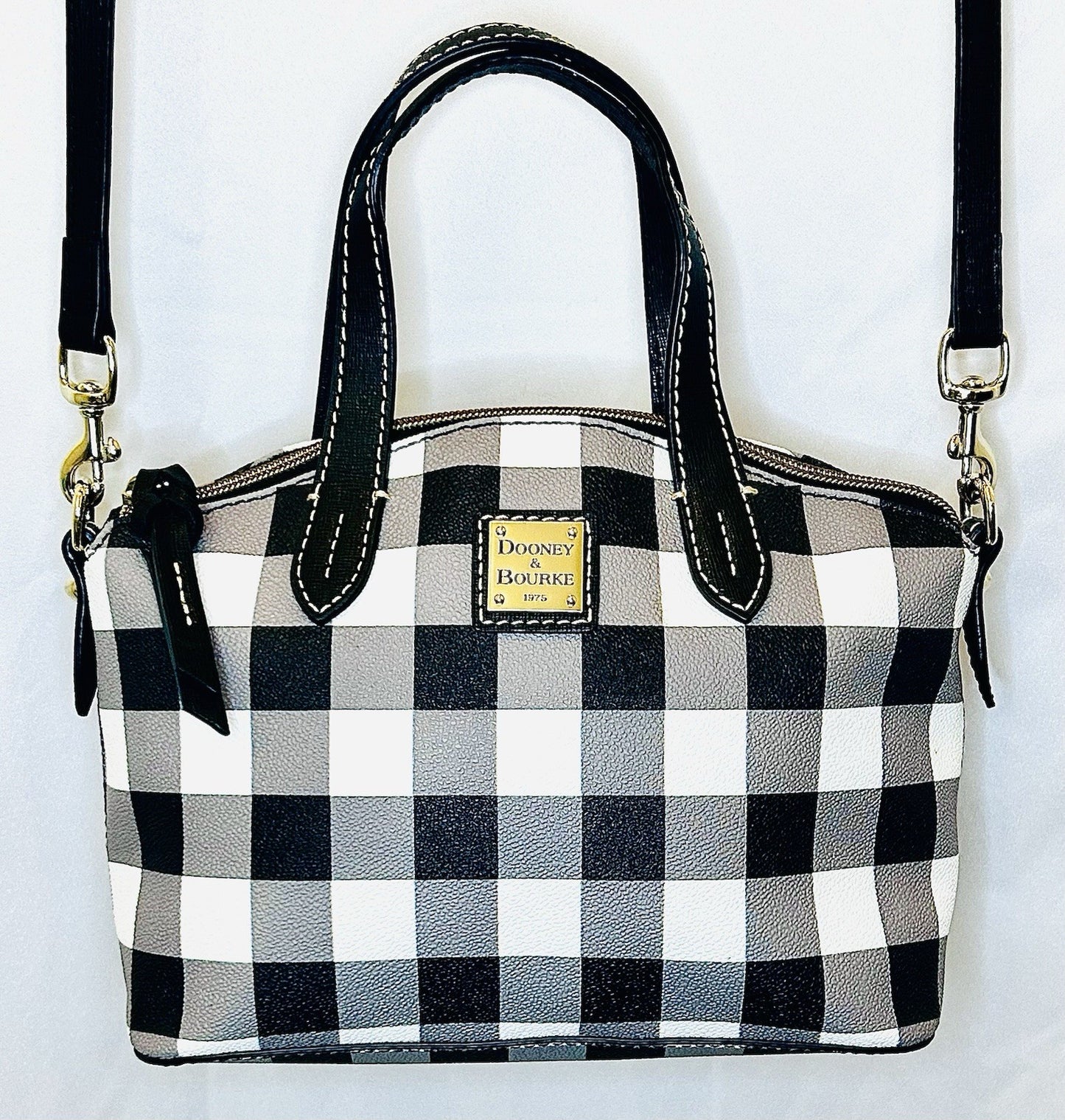 Dooney & Bourke Novelty Printed Coated Cotton Ruby Satchel w/ Crossbody Strap