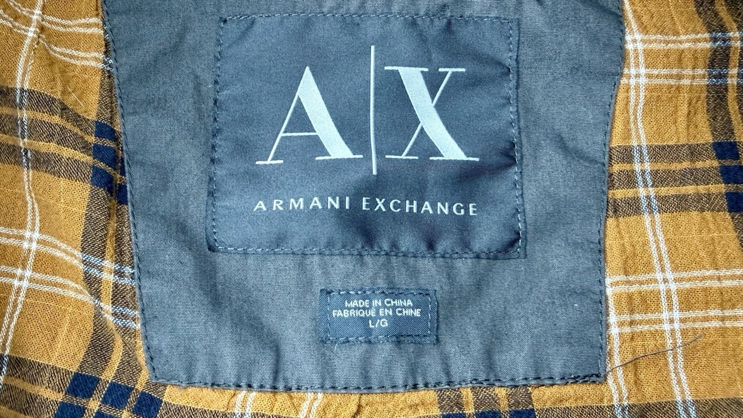 ARMANI EXCHANGE A/X Hidden Hood Dark Gray Jacket Mens Size Large - Worn Twice