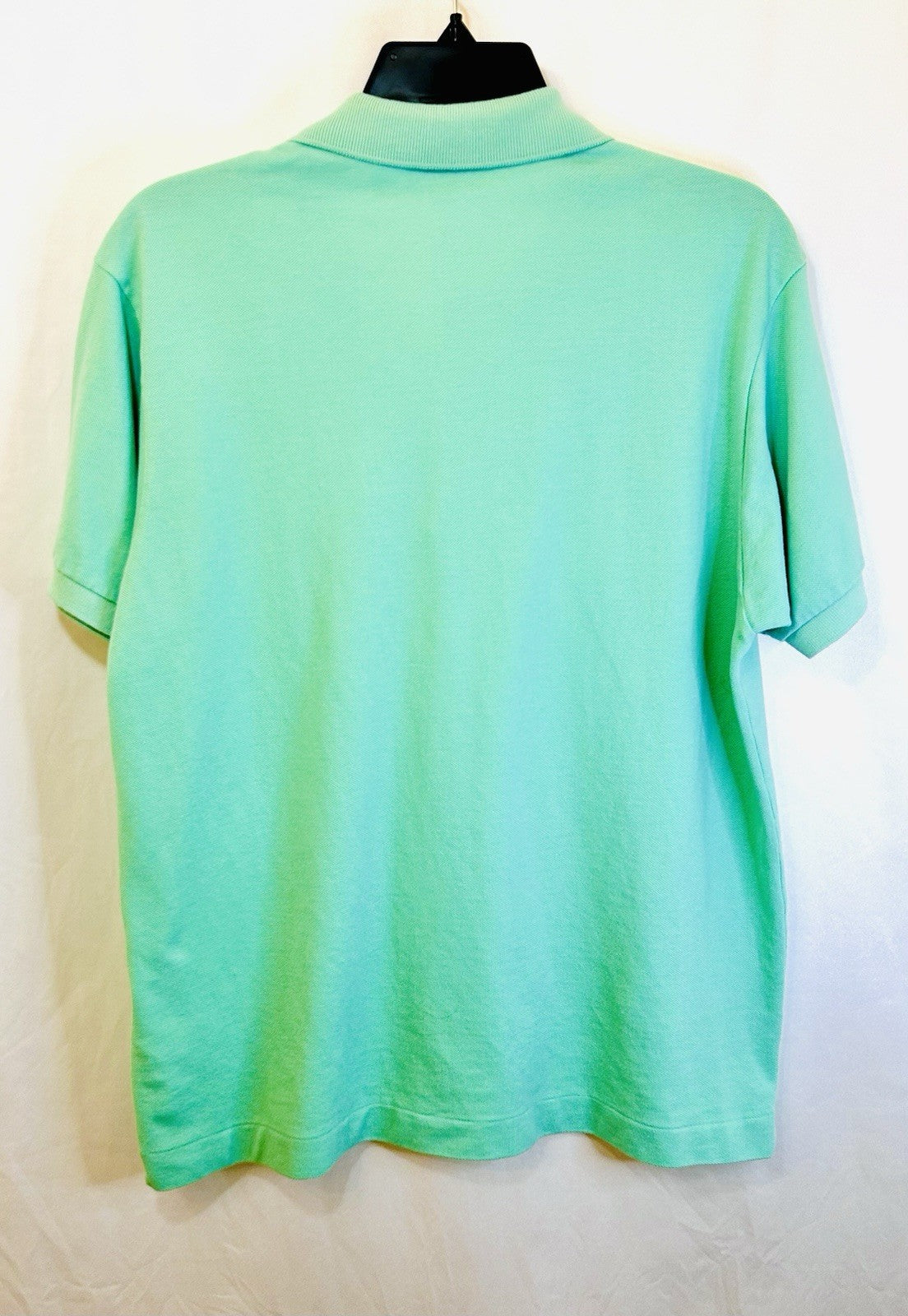 Lacoste Shirt Men's Large Lime Green Regular Fit Crocodile Short Sleeve