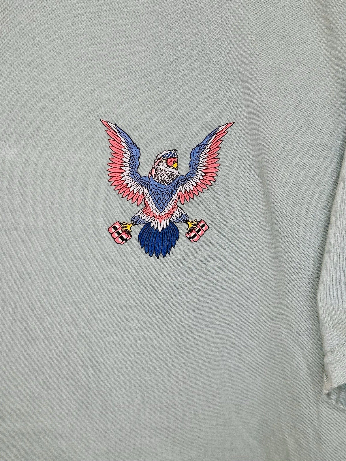 Simply Southern Men's Merican ChinChilla Light Teal T-Shirt MERICAN-CHINCHILLA