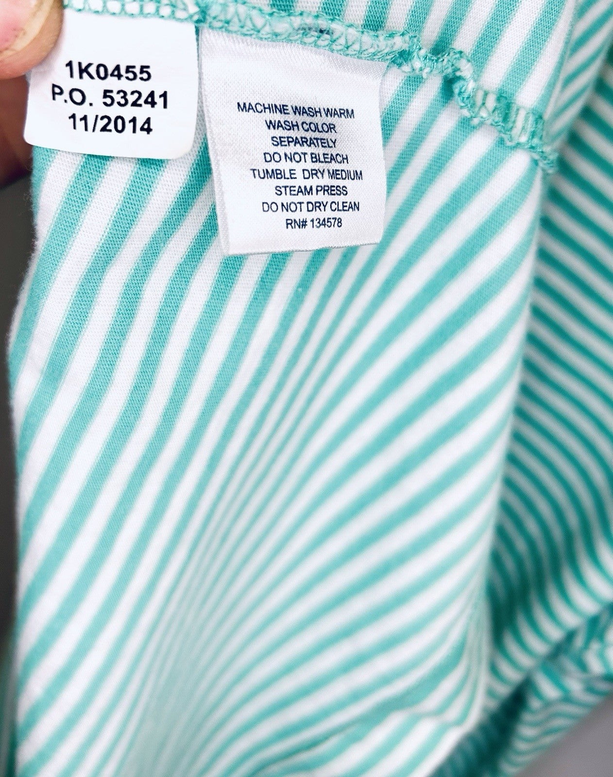 Vineyard Vines Performance Polo Shirt Men's Large Green White Striped Golfing