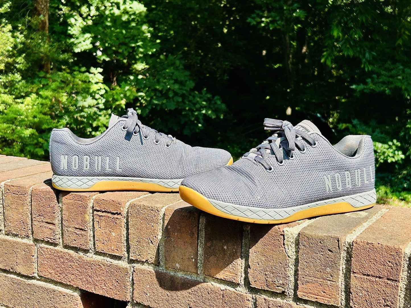 NOBULL Super Fabric Mens 11.5 Grey/Gum Running Athletic Sneakers Trainers Shoes