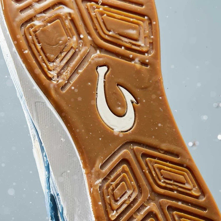 OLUKAI Men's Ahi Marine Shoe | Blue Pearl/White Sand | Size 14 | $150 Retail