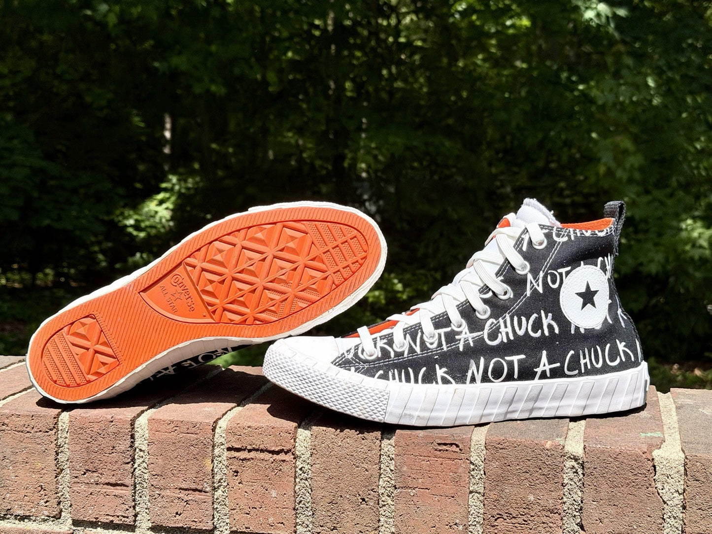 Converse UNT1TL3D Hi High Top NOT A CHUCK Black Orange Men’s Size 11 166502C