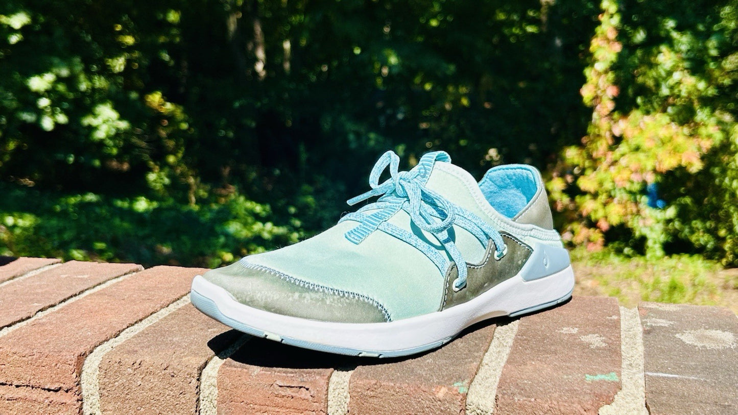 OLUKAI Miki Li / Pale Moss / Dolphin / Slip On Sneakers / Size 7 / Women's Shoes