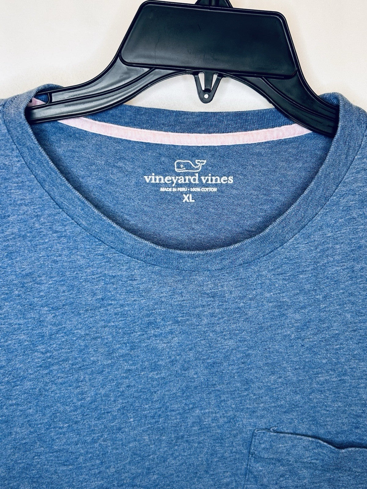 Vineyard Vines Men's XL Long Sleeves Shirt Blue With Pink Whale