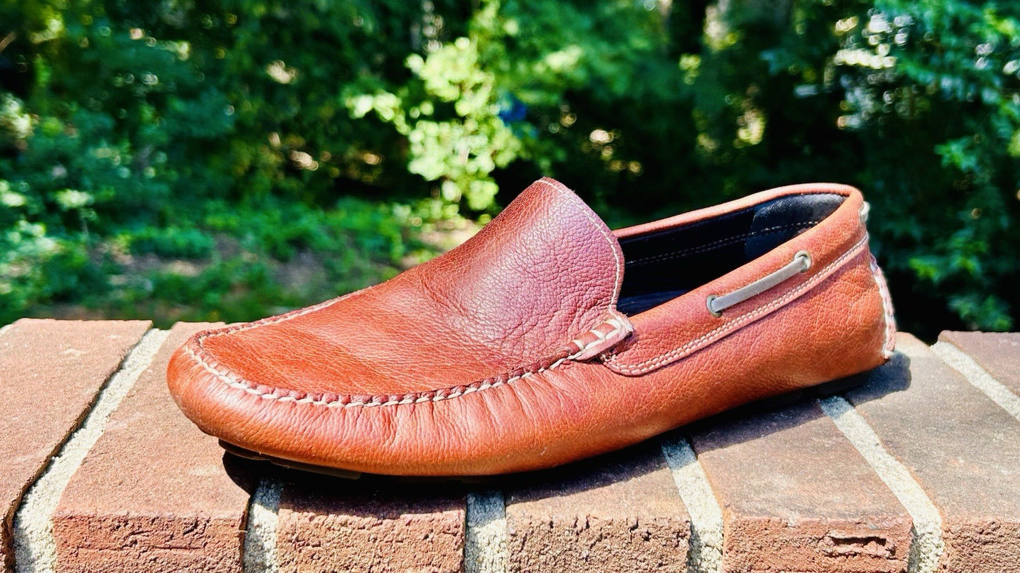 Johnson & Murphy Men’s 8M / Brown Leather Driving Loafers / J&M Flex / See Pics!