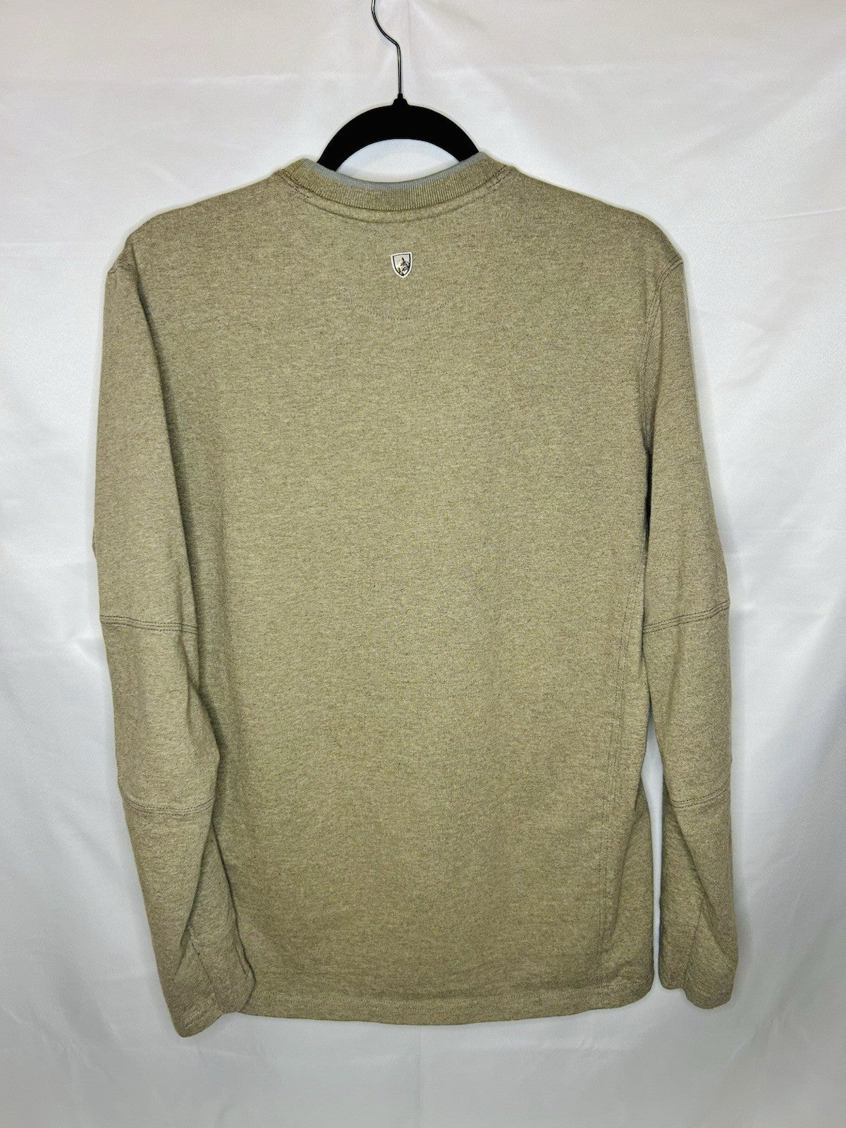 Kuhl Evader Sweater Mens L Olive Merino Cotton Blend Knit Crew Neck Pullover