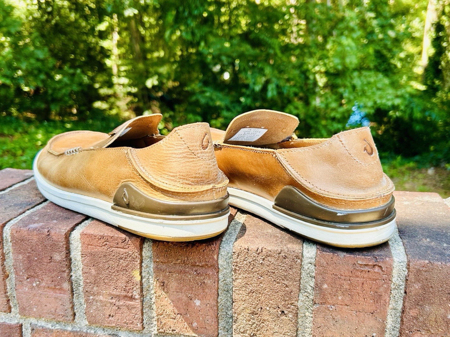 Men's Olukai Kakaha Fox/Fox Leather Slip-on Shoes US Size Men’s 12 ($130 Retail)