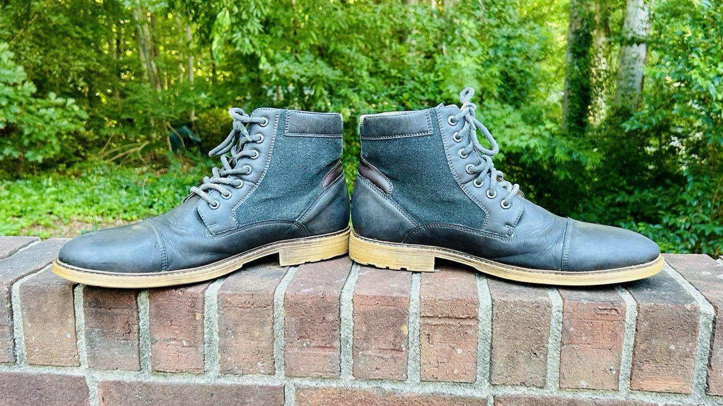 Sonoma Gray Zip-up & Lace-up Ankle Boots Men's Size 13M