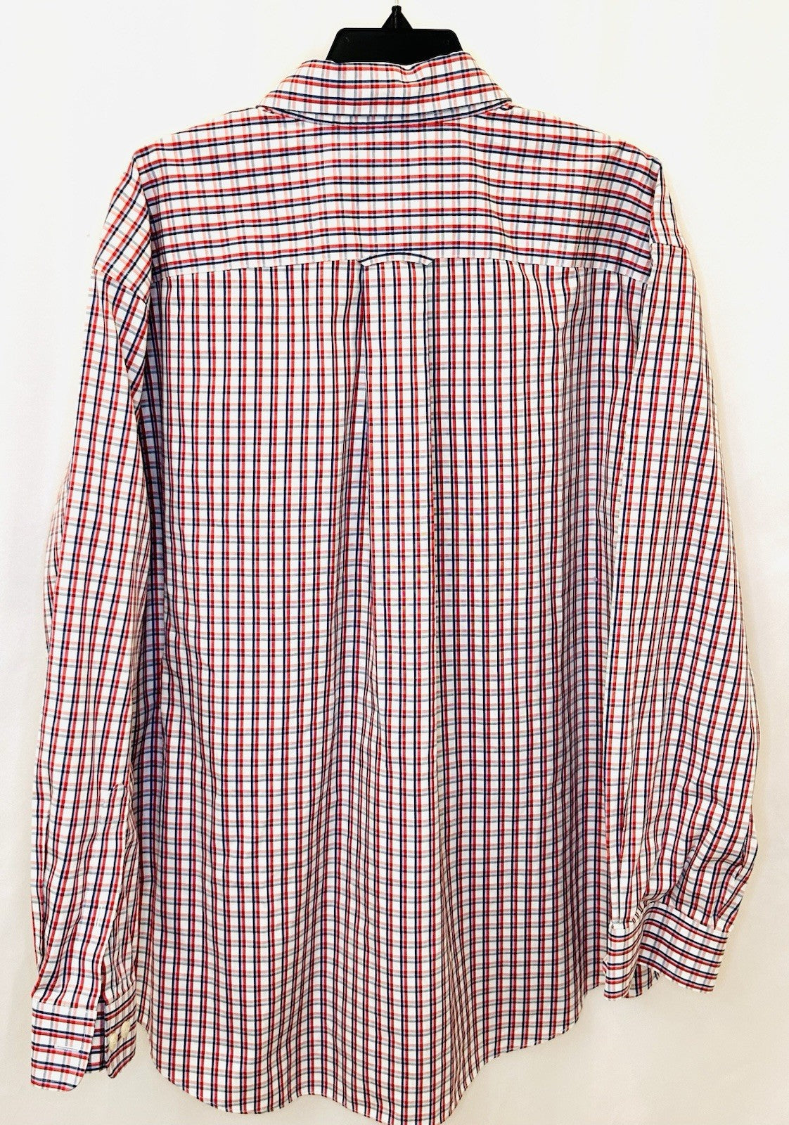 Orvis 100% Cotton Plaid Long Sleeve Button Down Shirt (Men's XL) Red/White