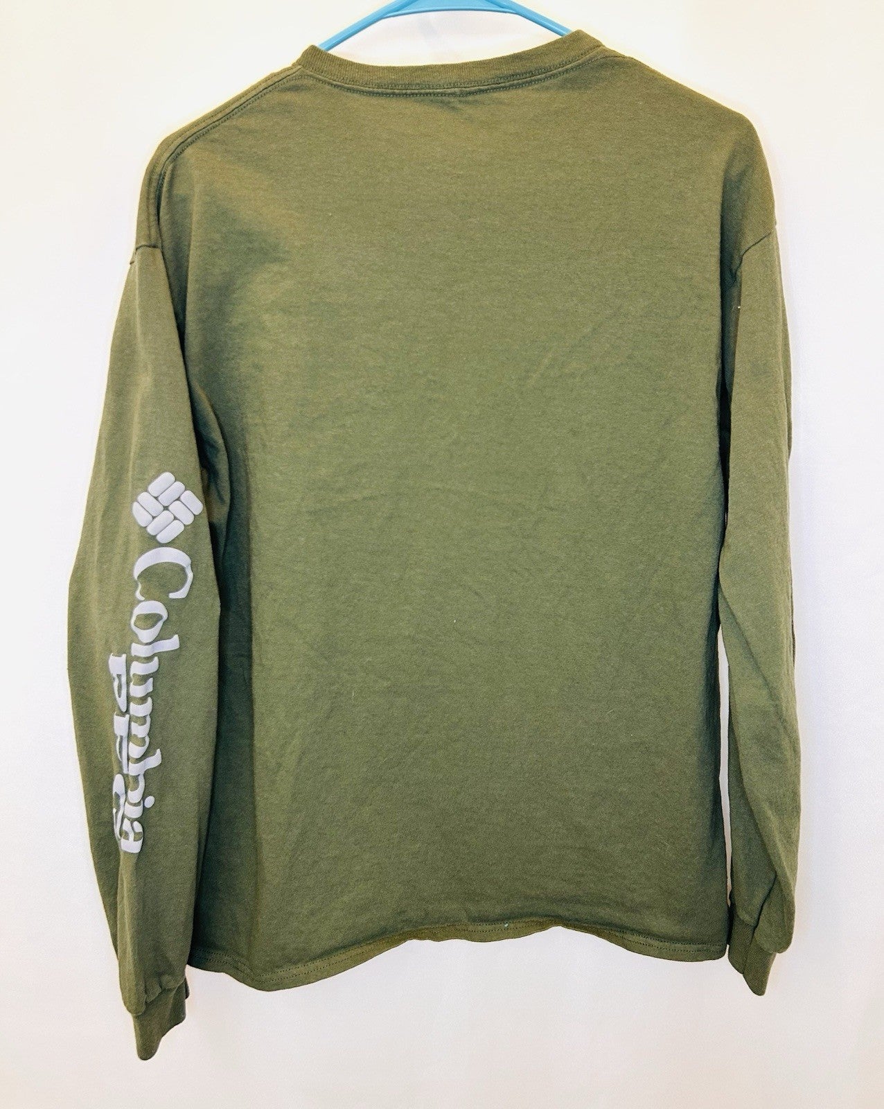 Columbia Men’s PFG Sportswear Long Sleeve T-Shirt Large | Olive Green With Logo