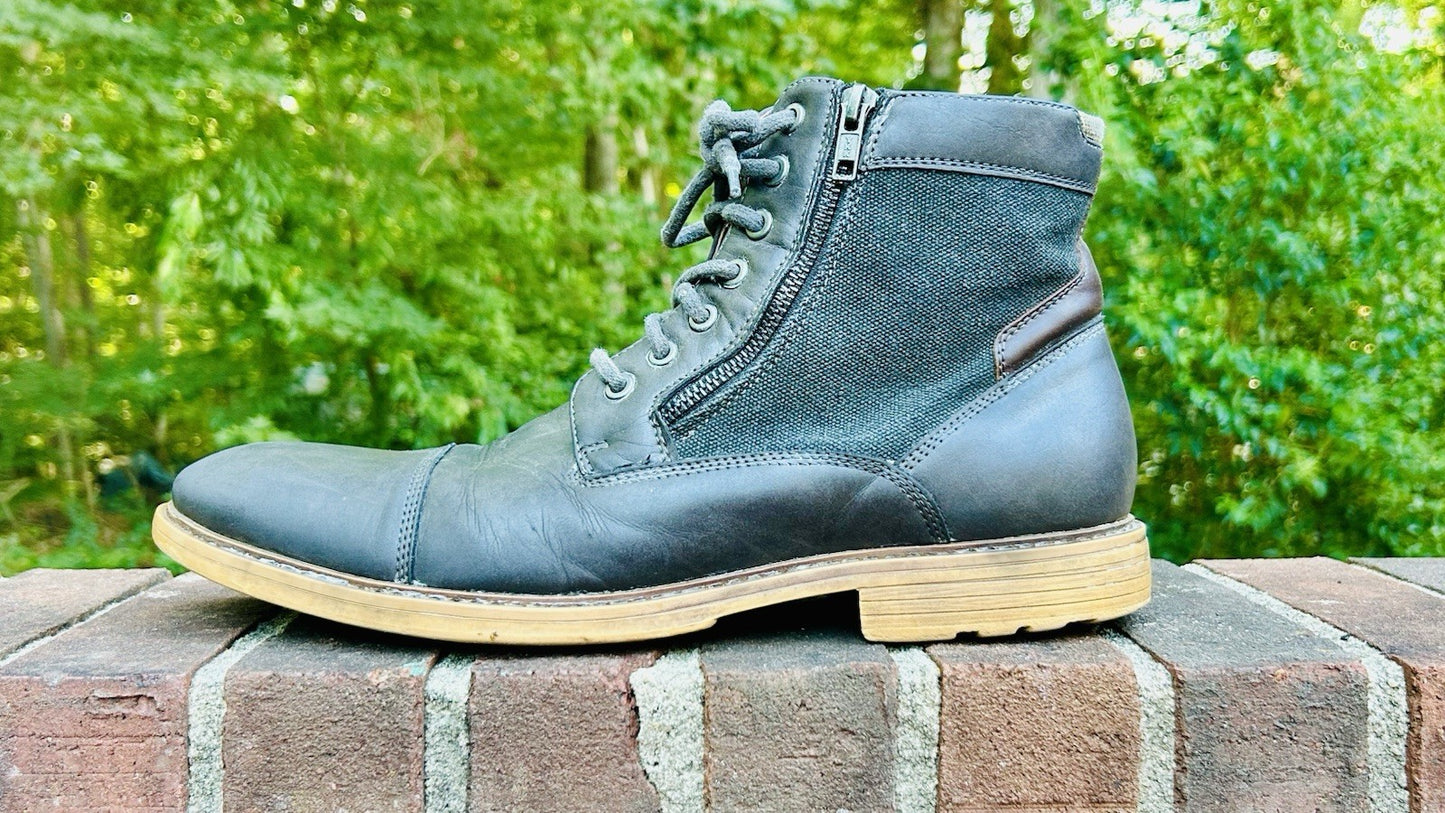 Sonoma Gray Zip-up & Lace-up Ankle Boots Men's Size 13M
