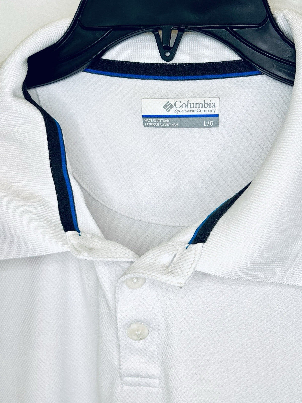 Columbia Utilizer Polo Shirt Omni Wick Omni Shade 30 UPF White Men's Large