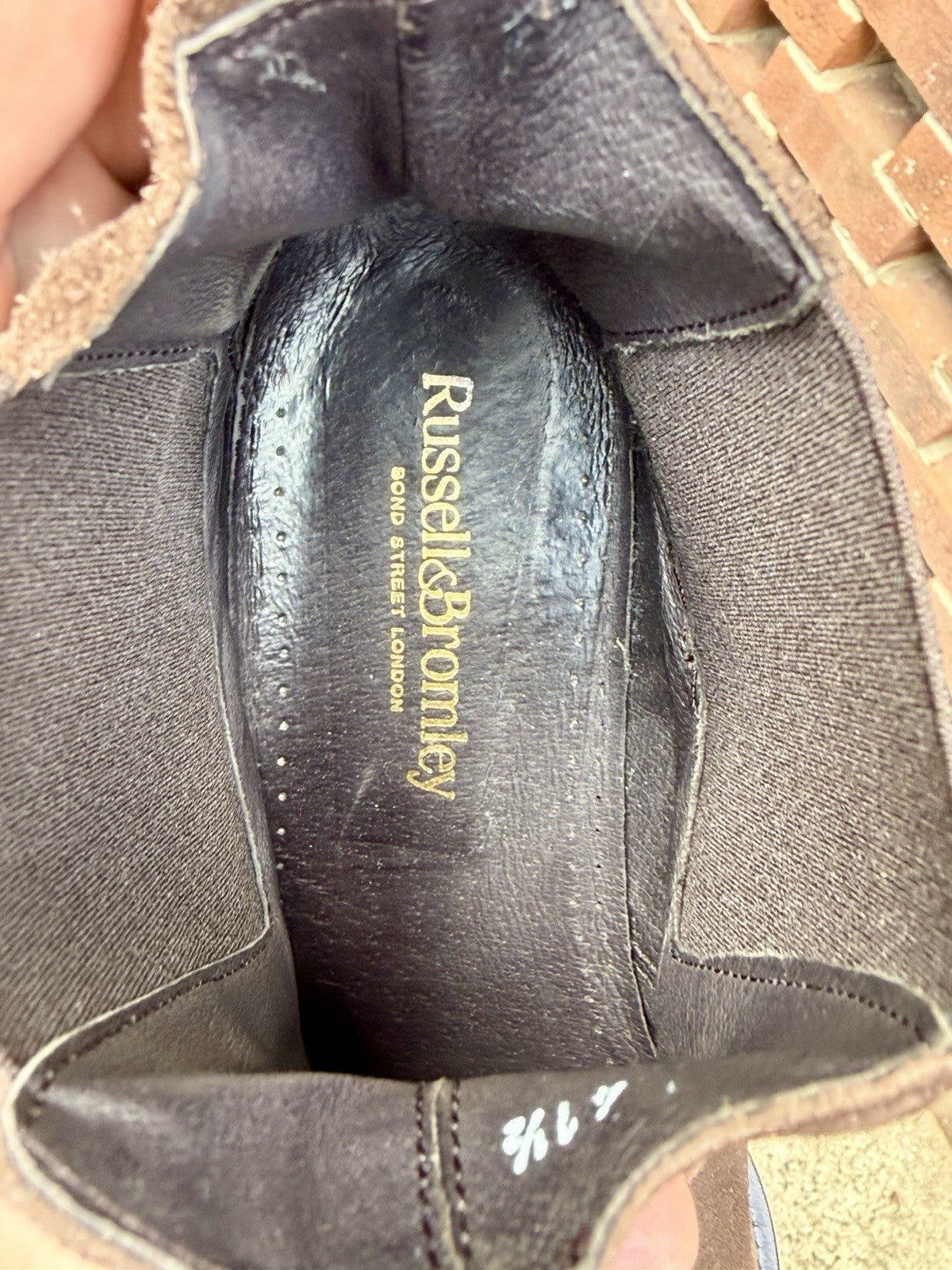 Russell & Bromley Men Suede Chelsea Boots Brown Size 41.5 / US 8.5 ($550 New)