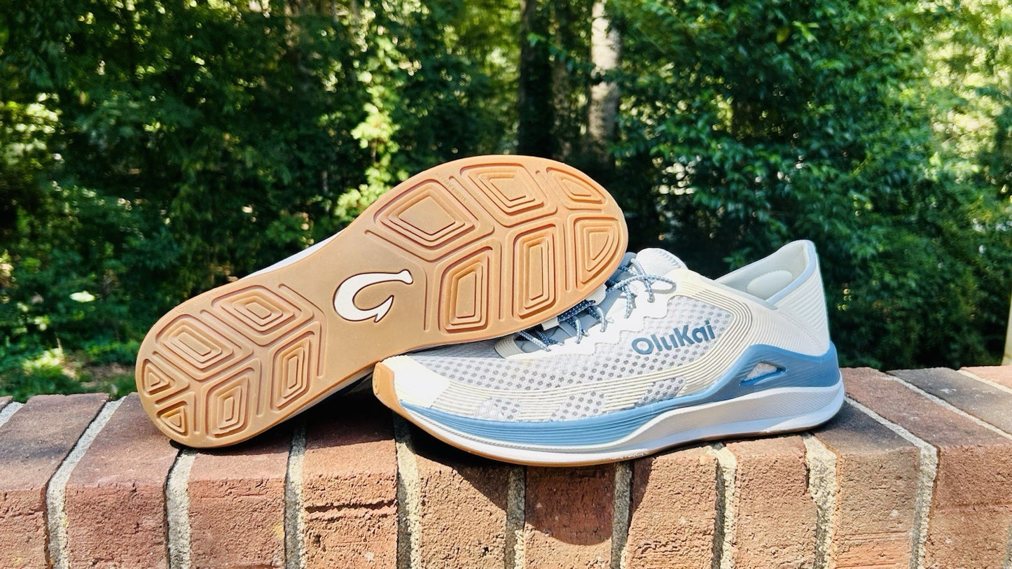 NWOT OLUKAI Men's Ahi Marine Shoe | Blue Pearl/White Sand | Size 14 | $150 New