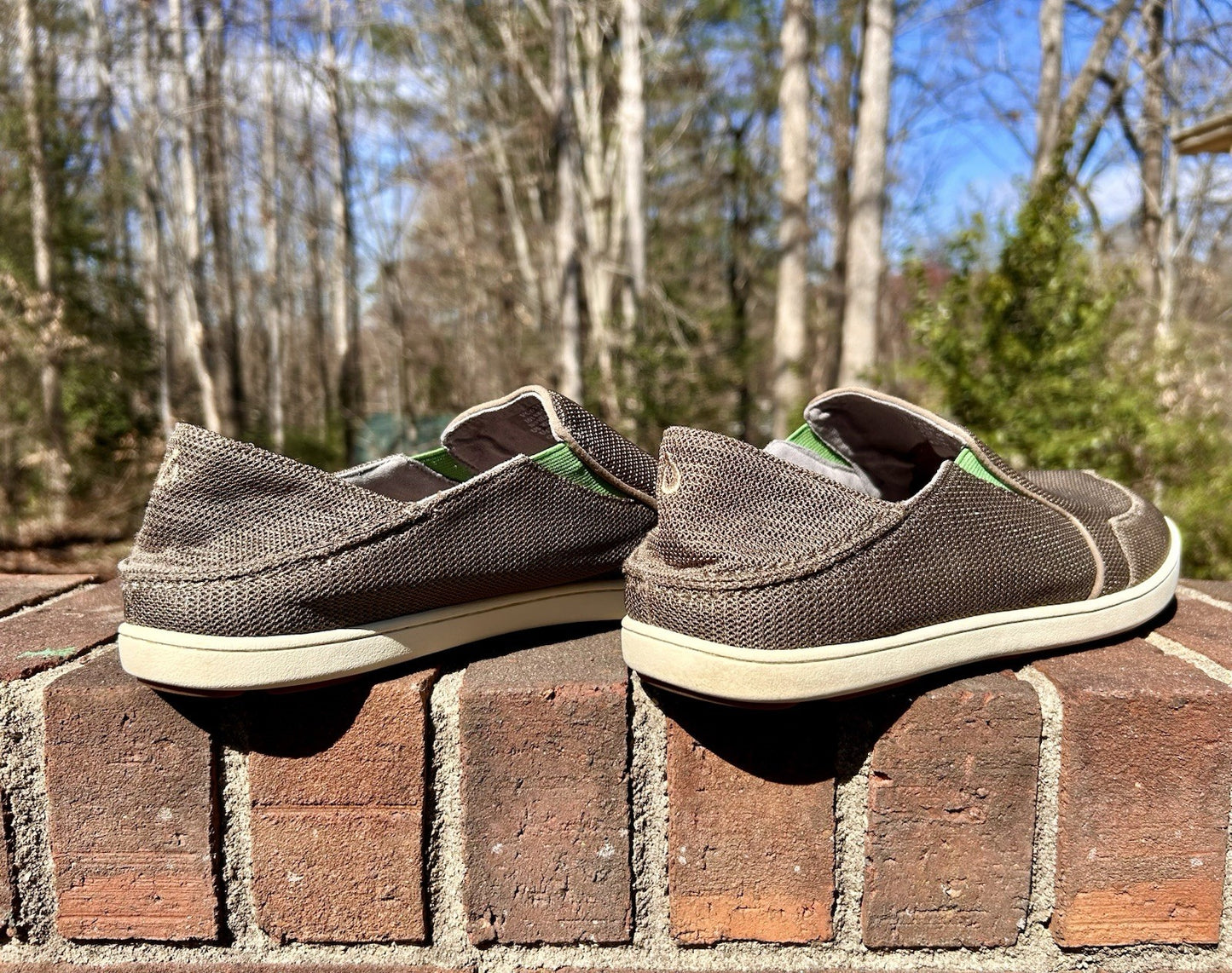 OLUKAI Nohea Mesh Men's Slip On Sneaker Color: Mustang/Lime Men’s 11.5 - No Box!
