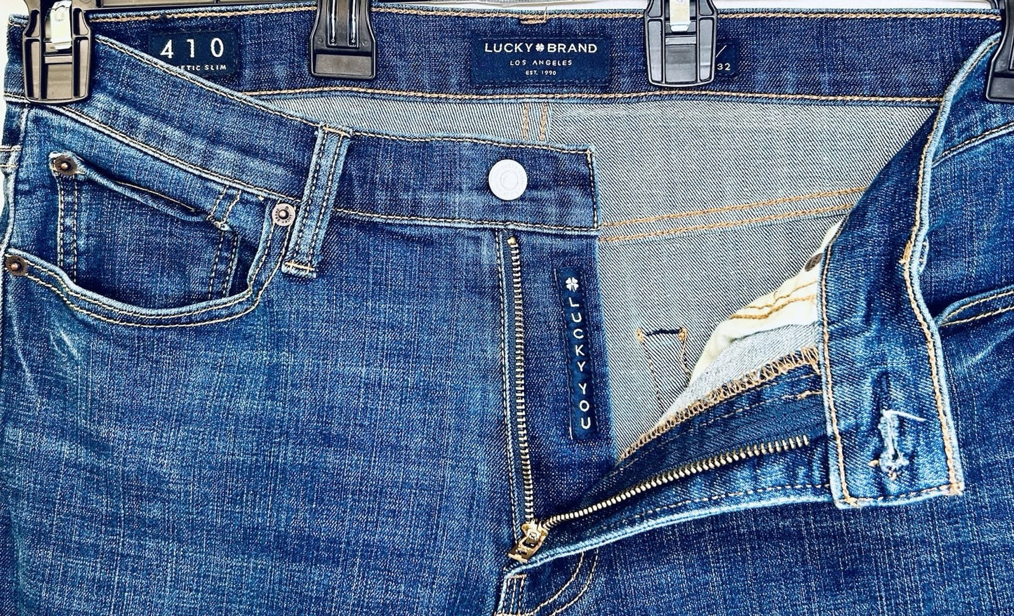 Lucky Brand 410 Athletic Slim - Men’s 32x32 - Medium/Dark Wash - Flawless!