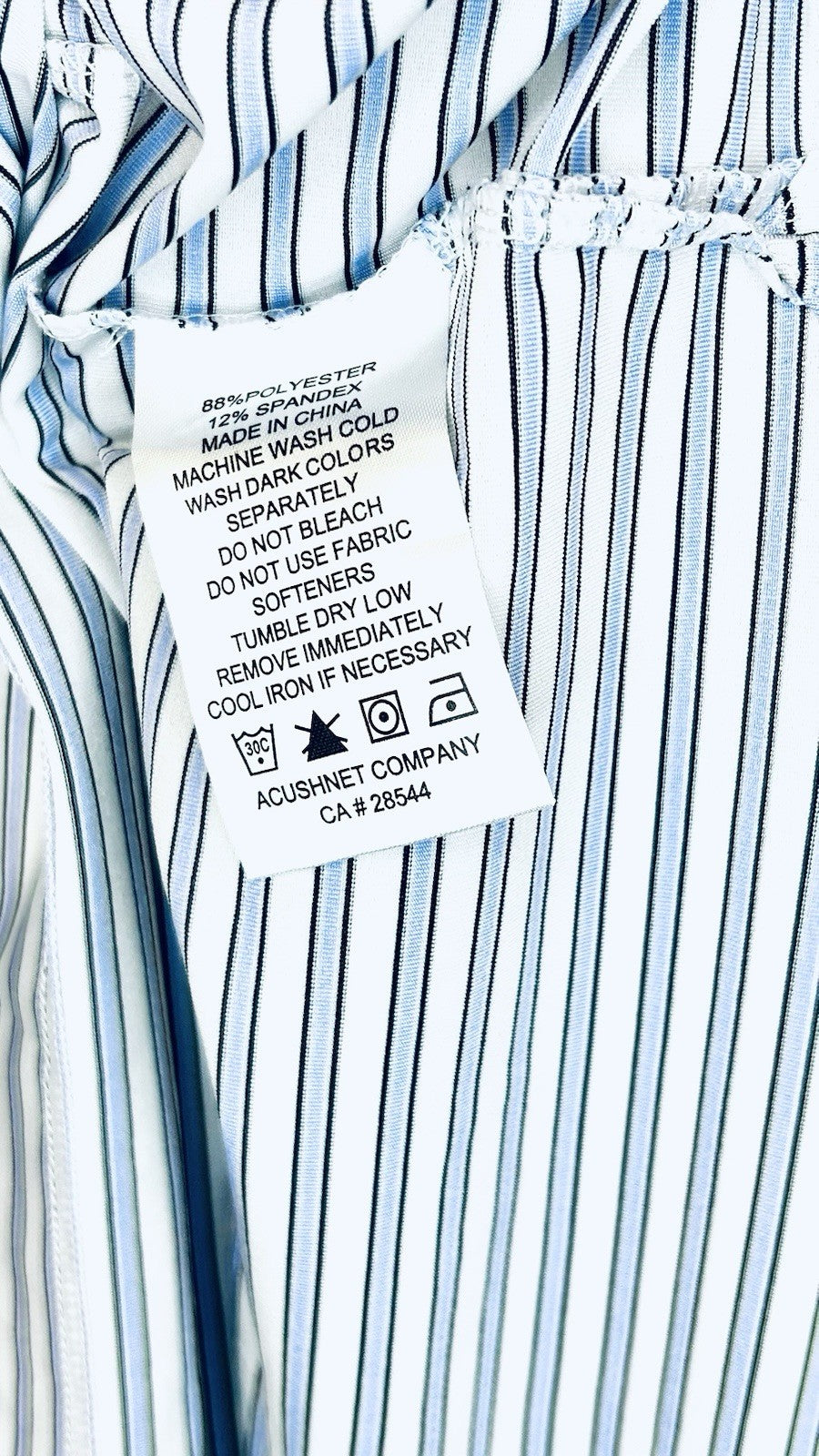 FootJoy FJ Polo Golf Shirt Men 2XL Blue/White Striped Short Sleeve Performance