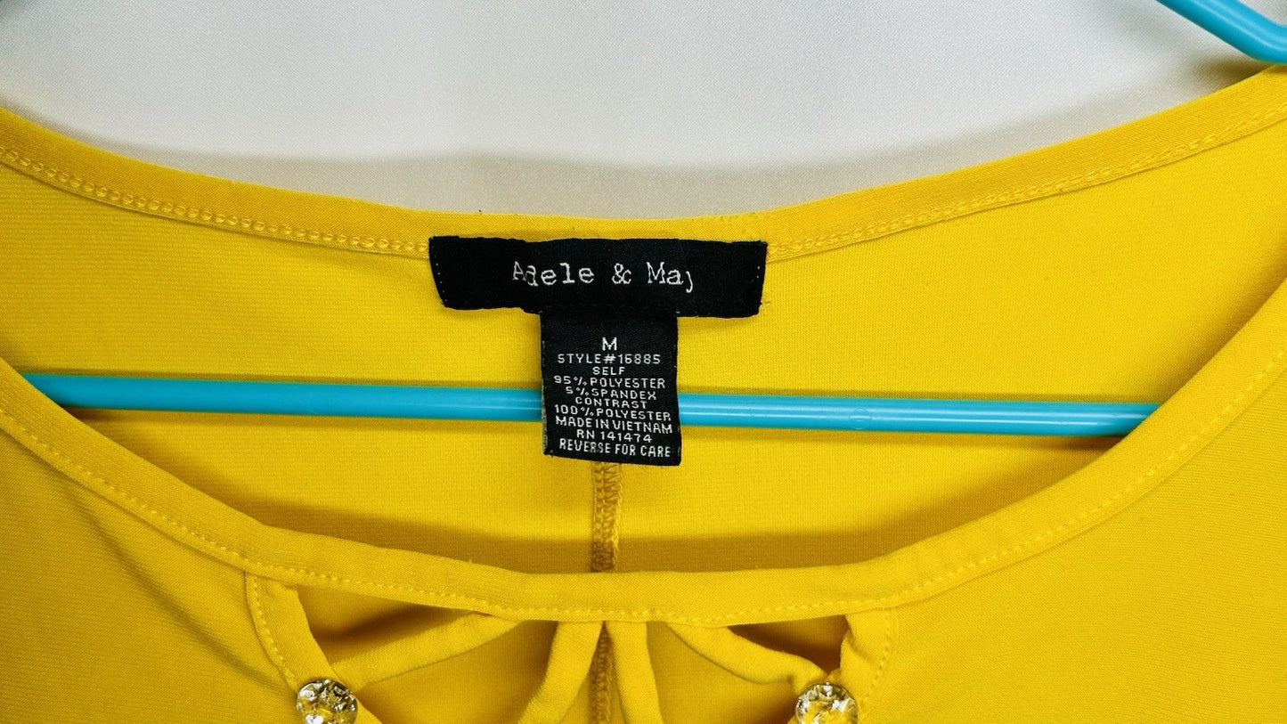Adele & May Women’s Medium Mustard Yellow Blouse
