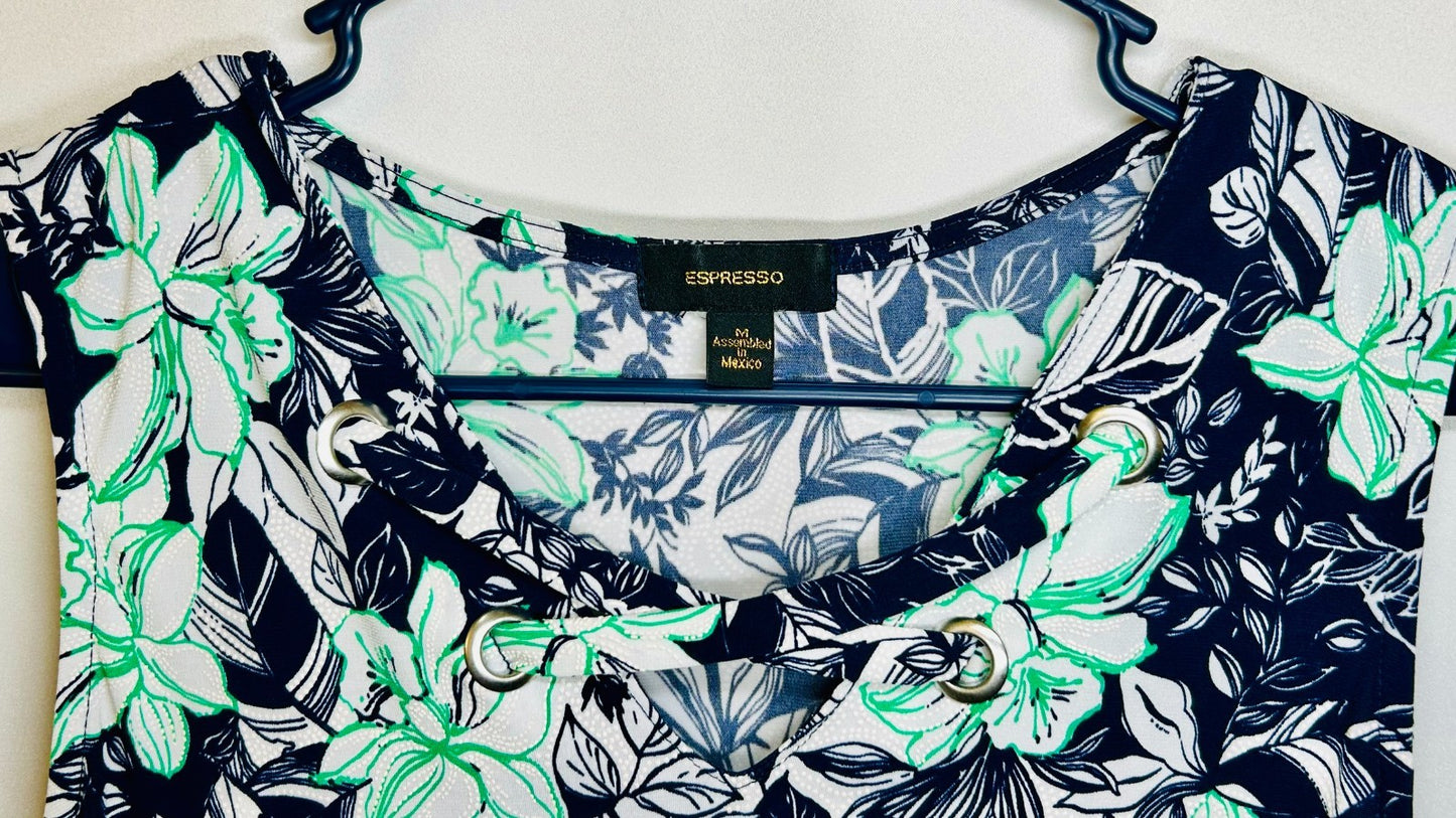 Espresso Los Angeles SZ Medium multicolor top Floral Green/Blue