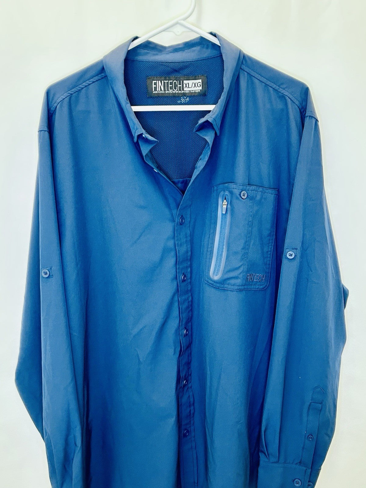 Fintech Fishing Deep Sea Long Sleeve Shirt w\ Vented Back Blue XL