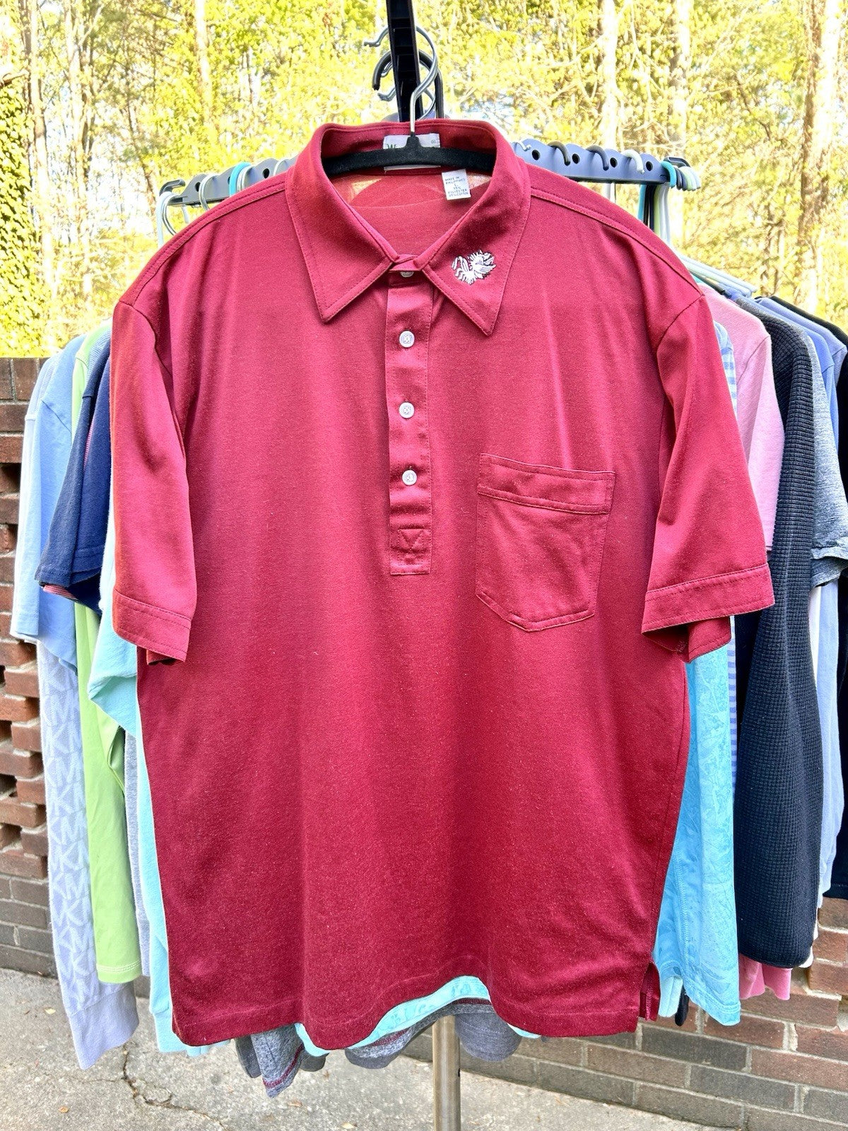 Carolina Gamecocks Burgundy Winner Mate Sportsman Lightweight Polo