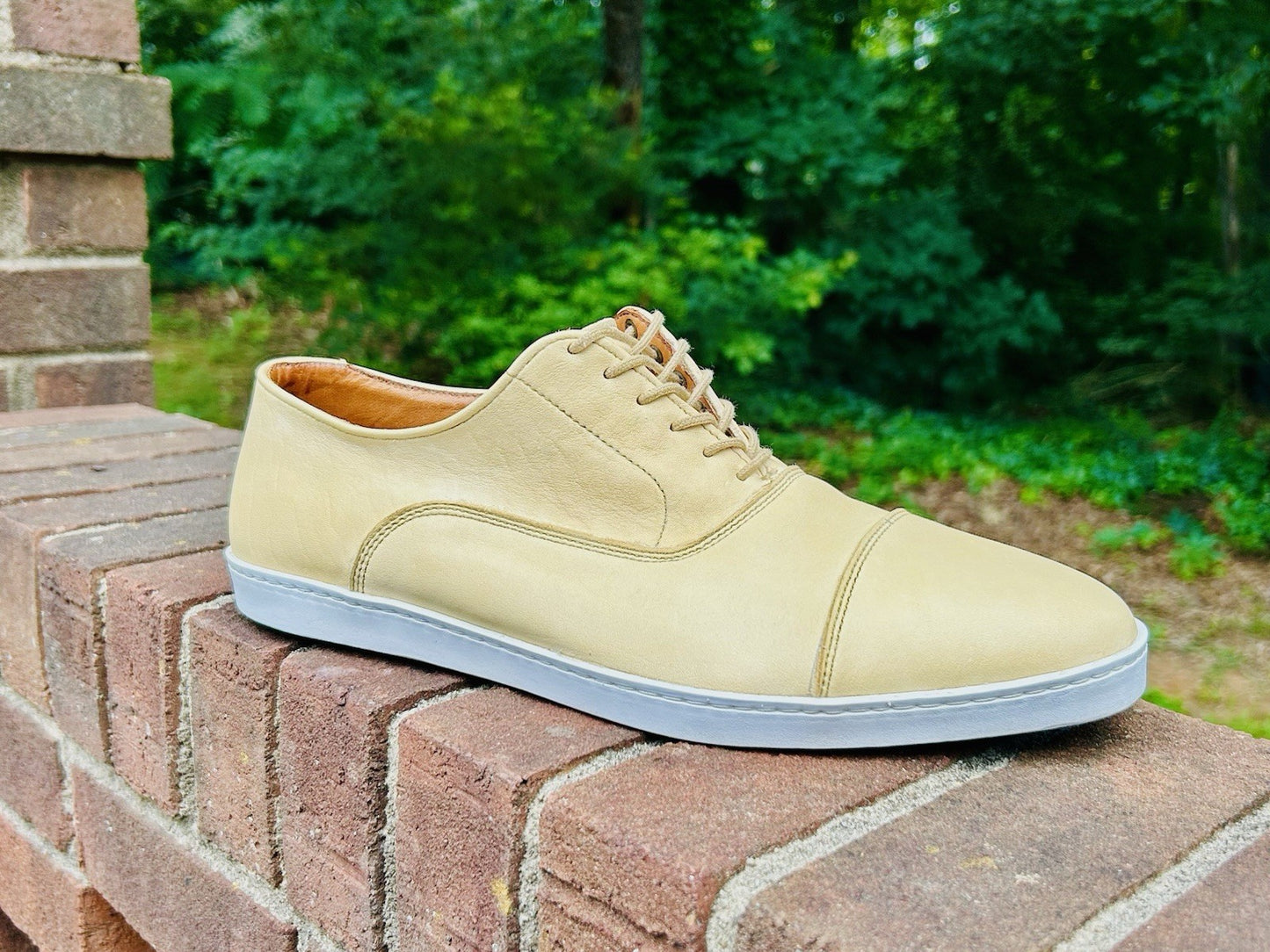 Allen Edmonds Men’s Park Sneaker | Size 10 | Parchment Leather | $300 Retail