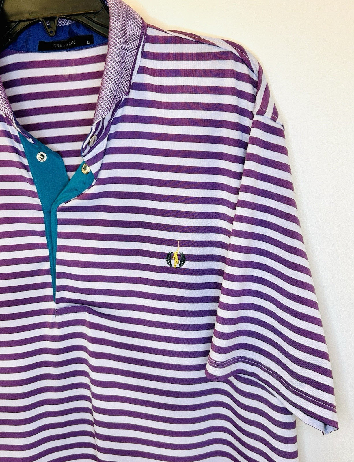 GREYSON GOLF ALLEGHANY POLO MENS SIZE L Large THISTLE REGULAR | $120 Retail