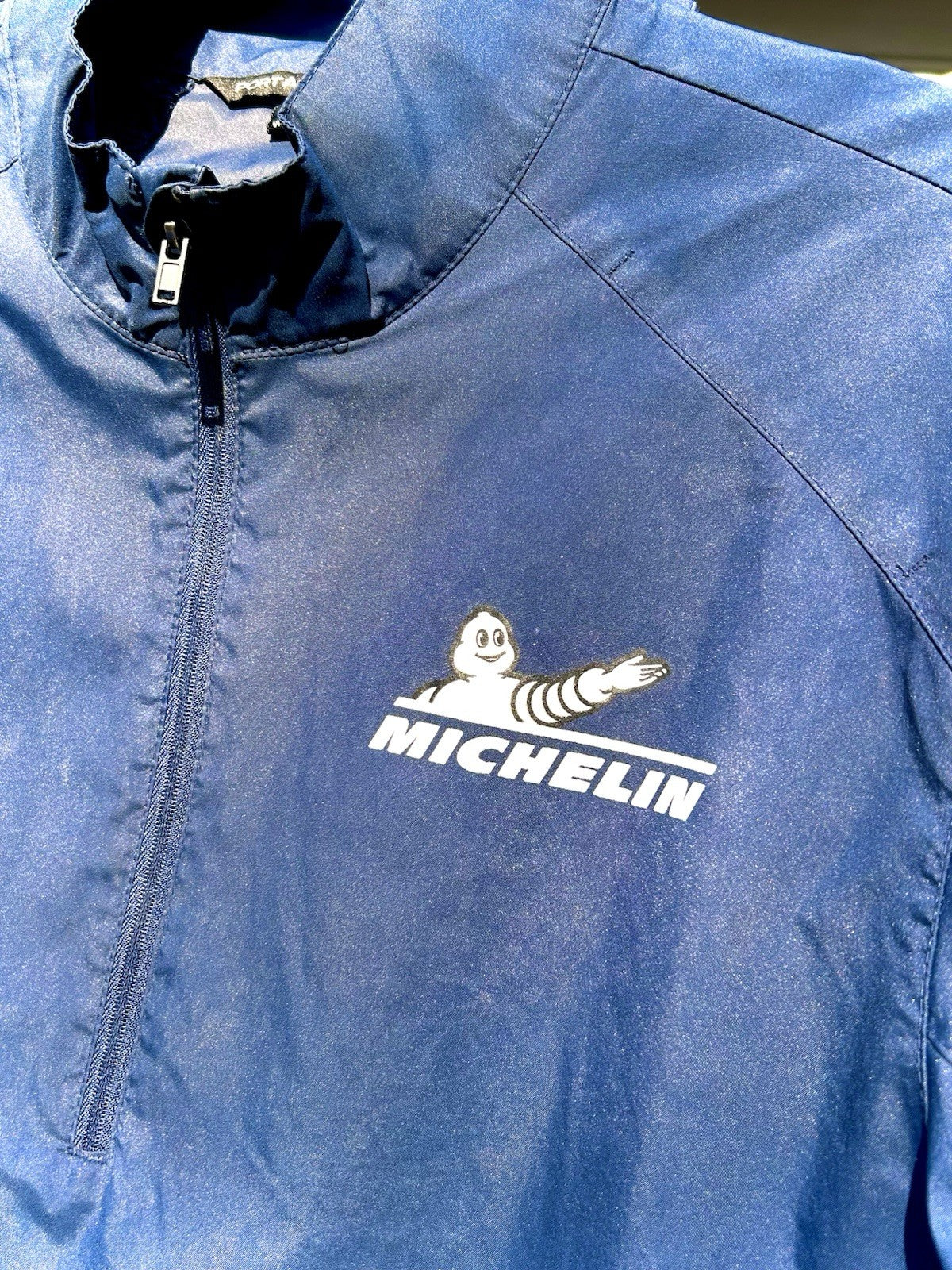 Port Authority/Michelin Tires Navy Track Windbreaker Pullover Men’s Medium