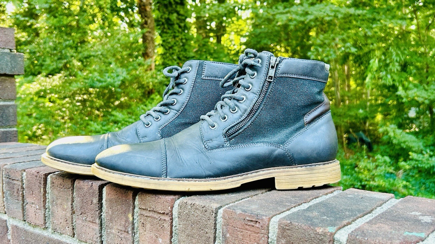 Sonoma Gray Zip-up & Lace-up Ankle Boots Men's Size 13M