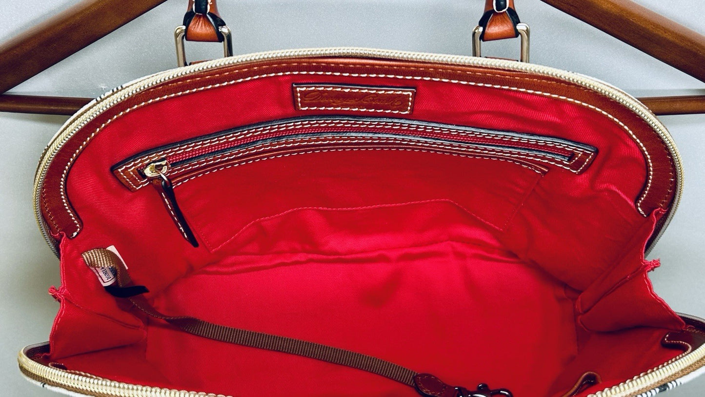 RARE!!! NWOT DOONEY & BOURKE Harding Zip Zip Satchel Plaid Medium Purse HandBag