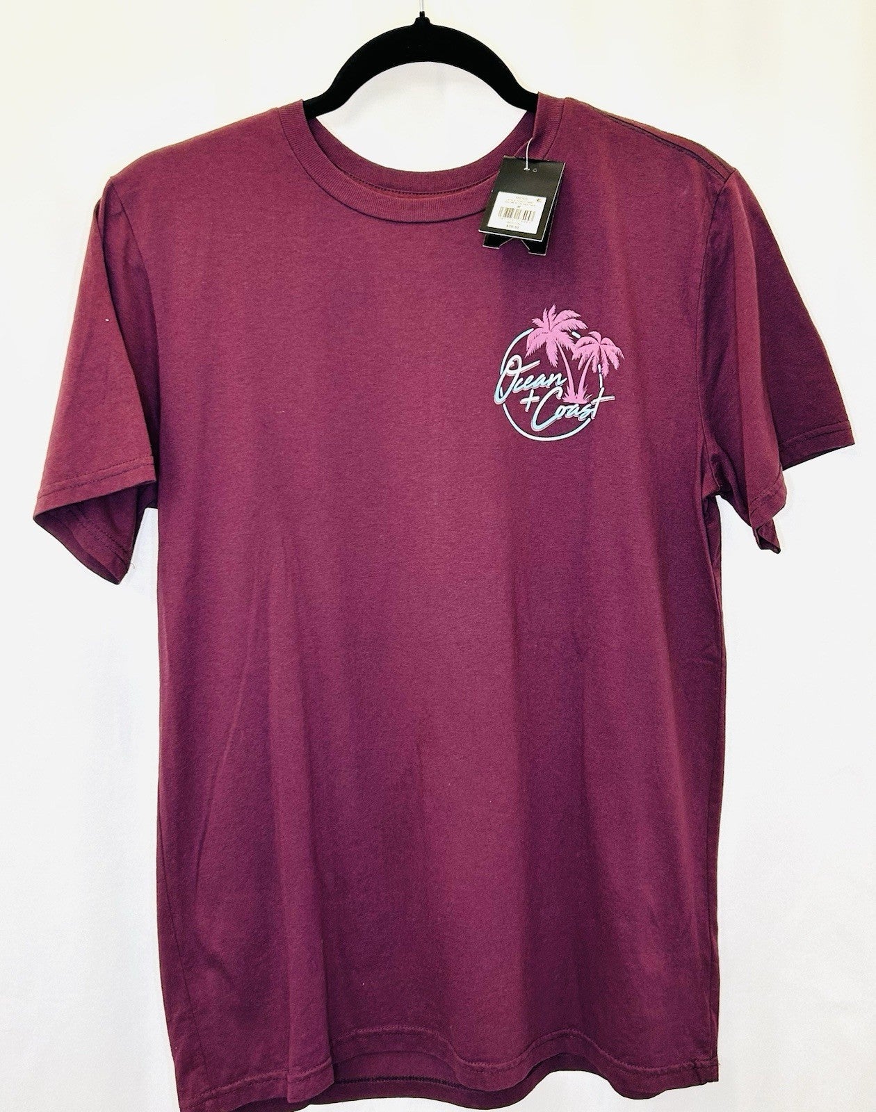 NWT Ocean Coast Fish Graphic Short Sleeve Shirt - Men’s Medium /Plum Heather New