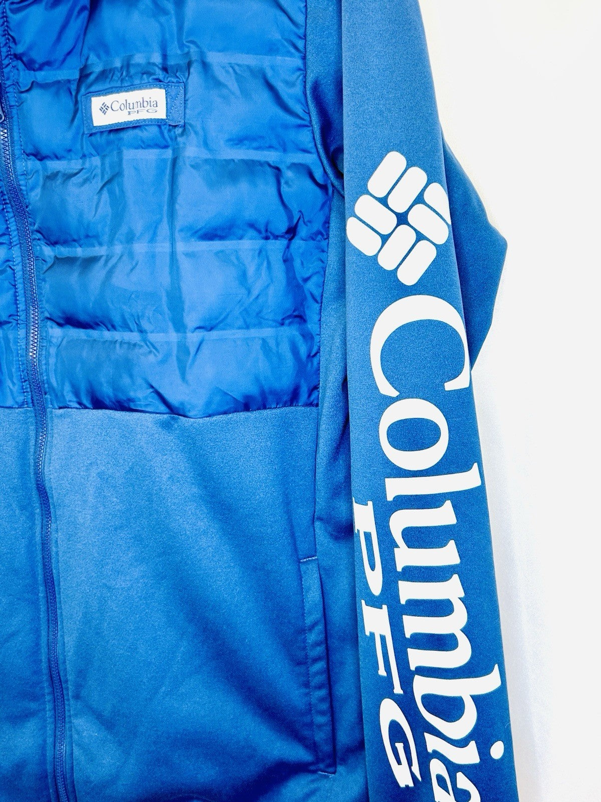 Men’s Columbia Omni Shield Hooded Jacket - Blue - Size Medium