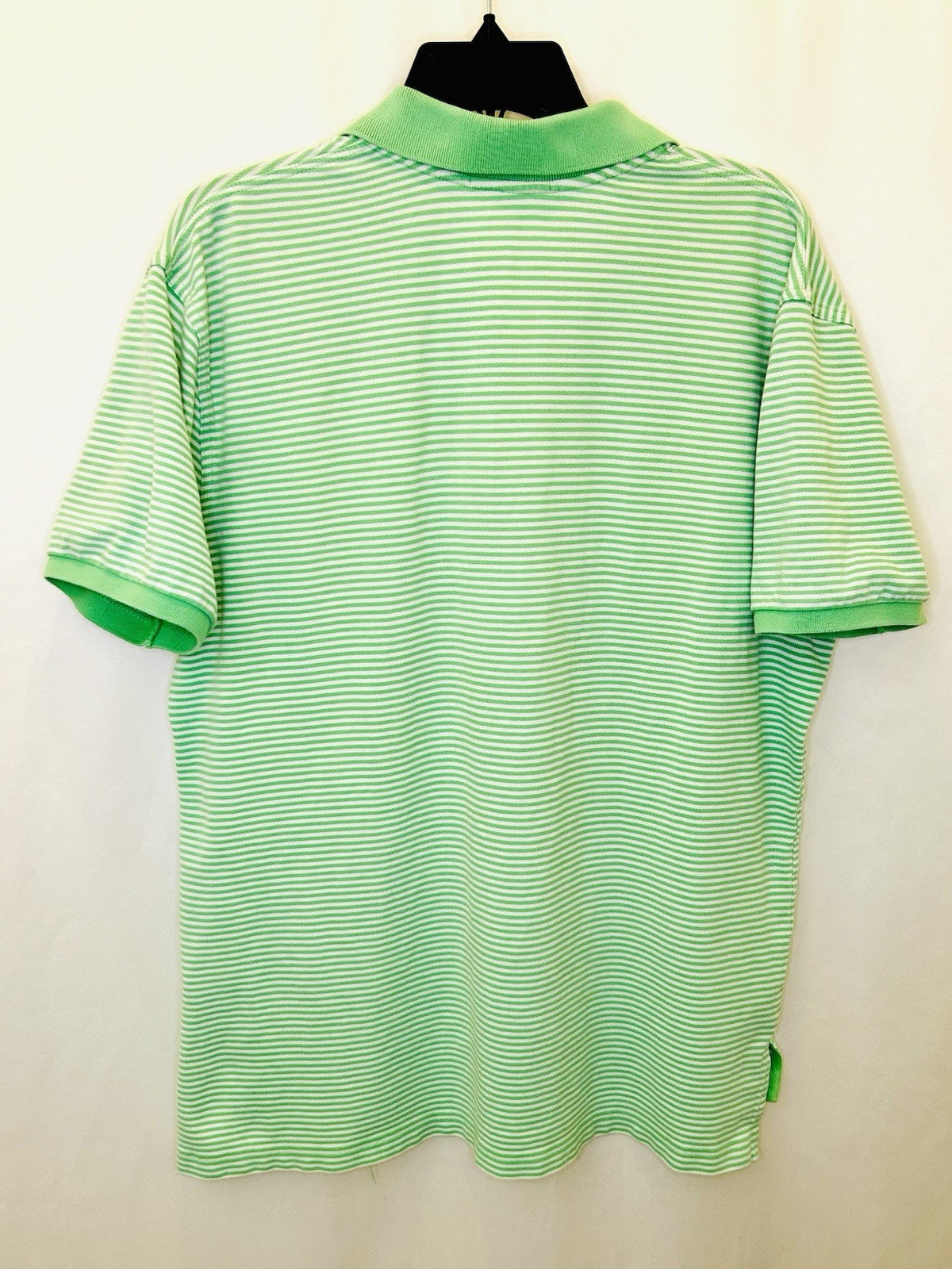 Southern Tide Skipjack Polo Shirt Mens Medium Sea Green Striped Preppy Golf