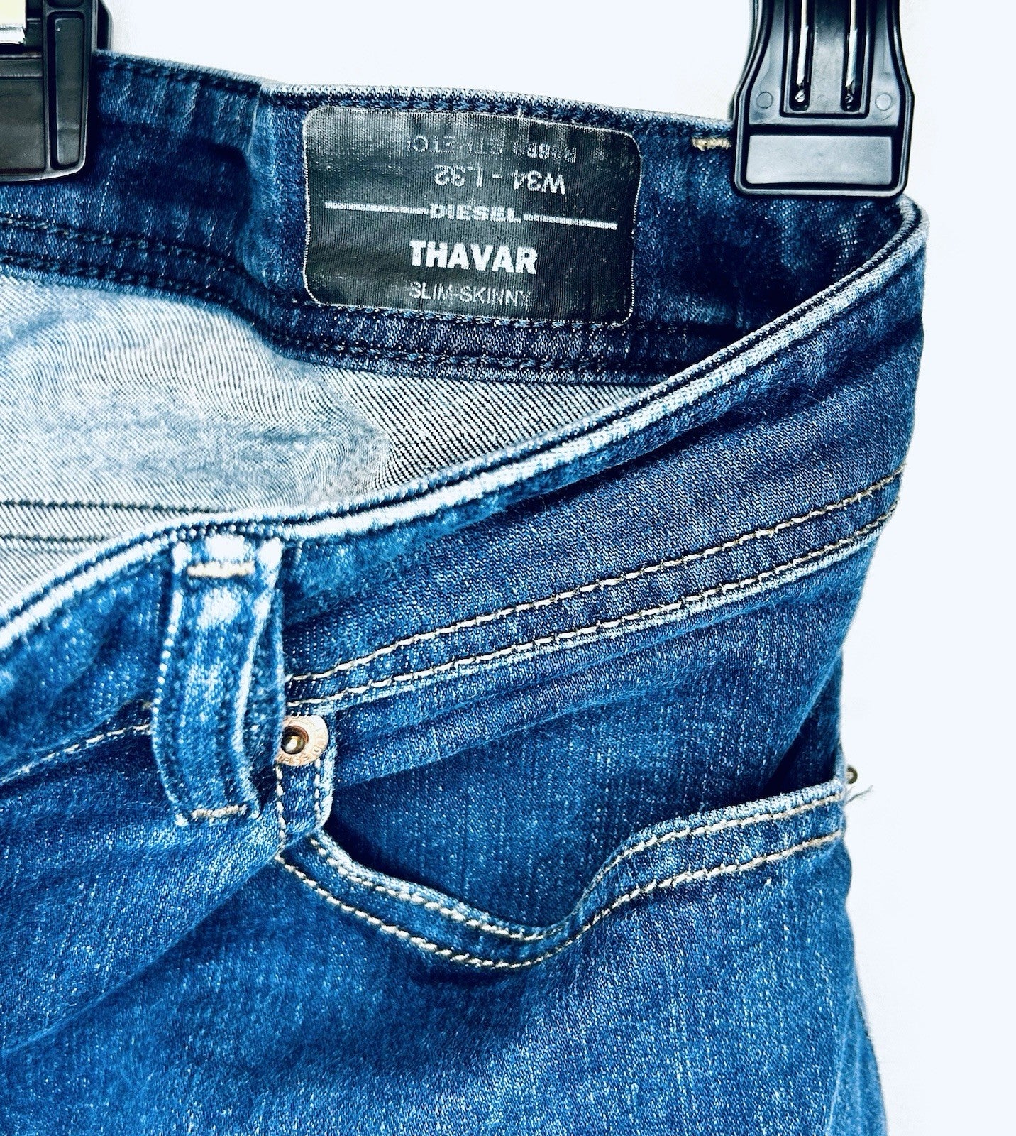 Diesel Thavar Jeans Men’s Size 34x32 Dark Wash Slim Skinny Fit