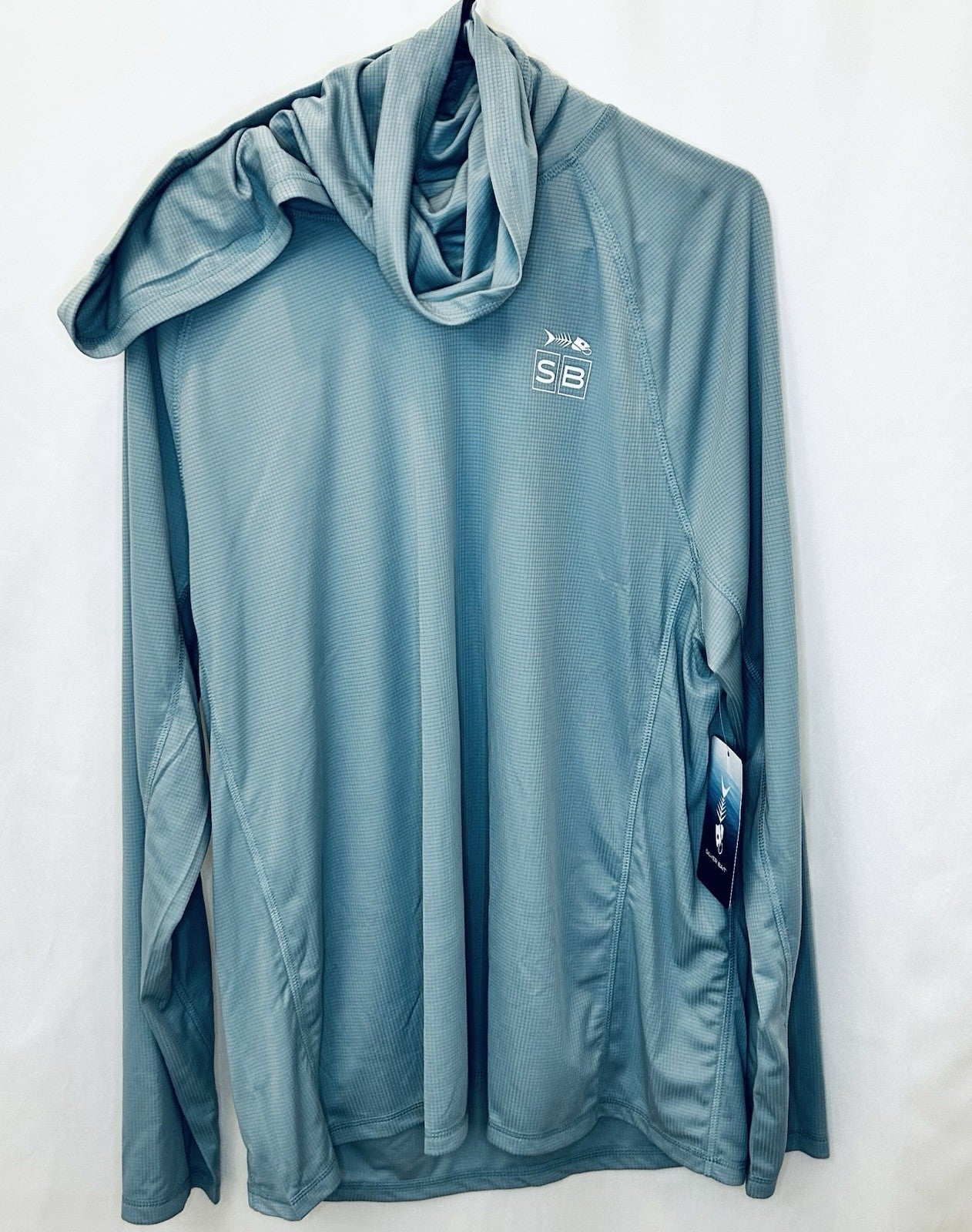 Silver Bait Mens Performance Long Sleeve Fishing Shirt/Size Large/Seafoam Green