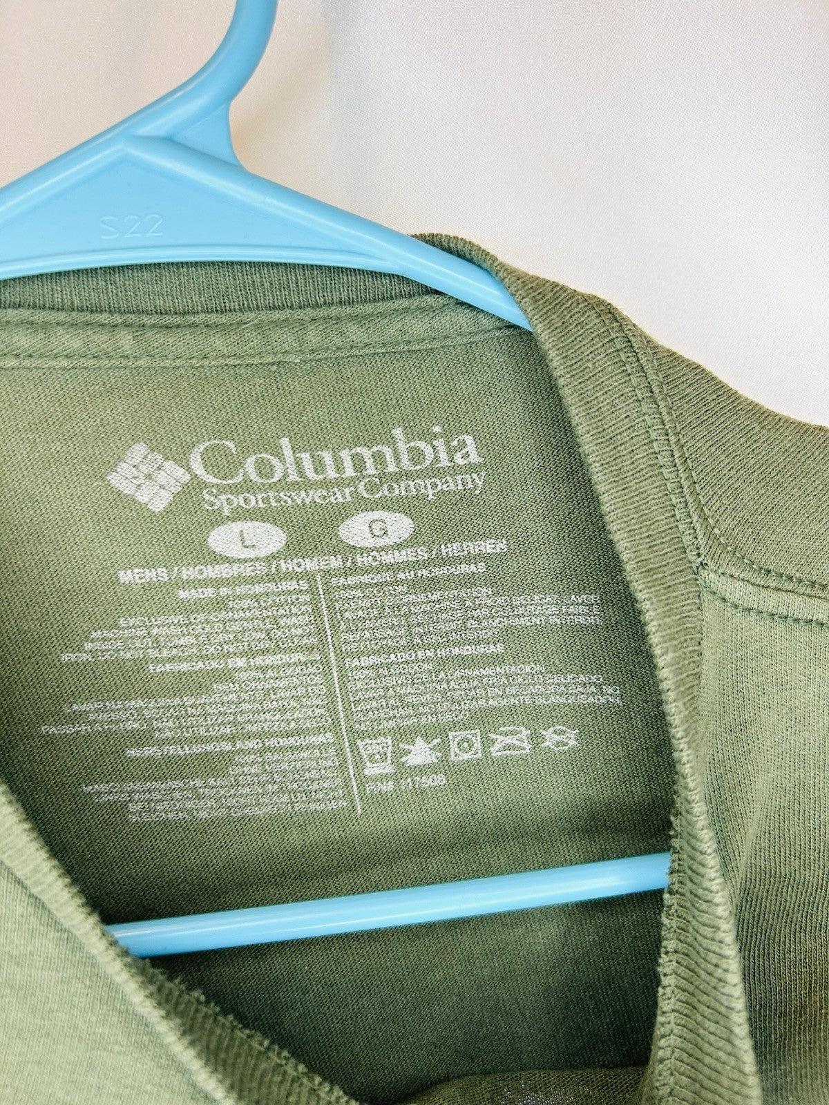 Columbia Men’s PFG Sportswear Long Sleeve T-Shirt Large | Olive Green With Logo