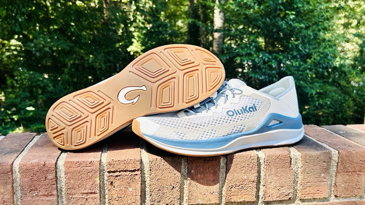 NWOT OLUKAI Men's Ahi Marine Shoe | Blue Pearl/White Sand | Size 14 | $150 New