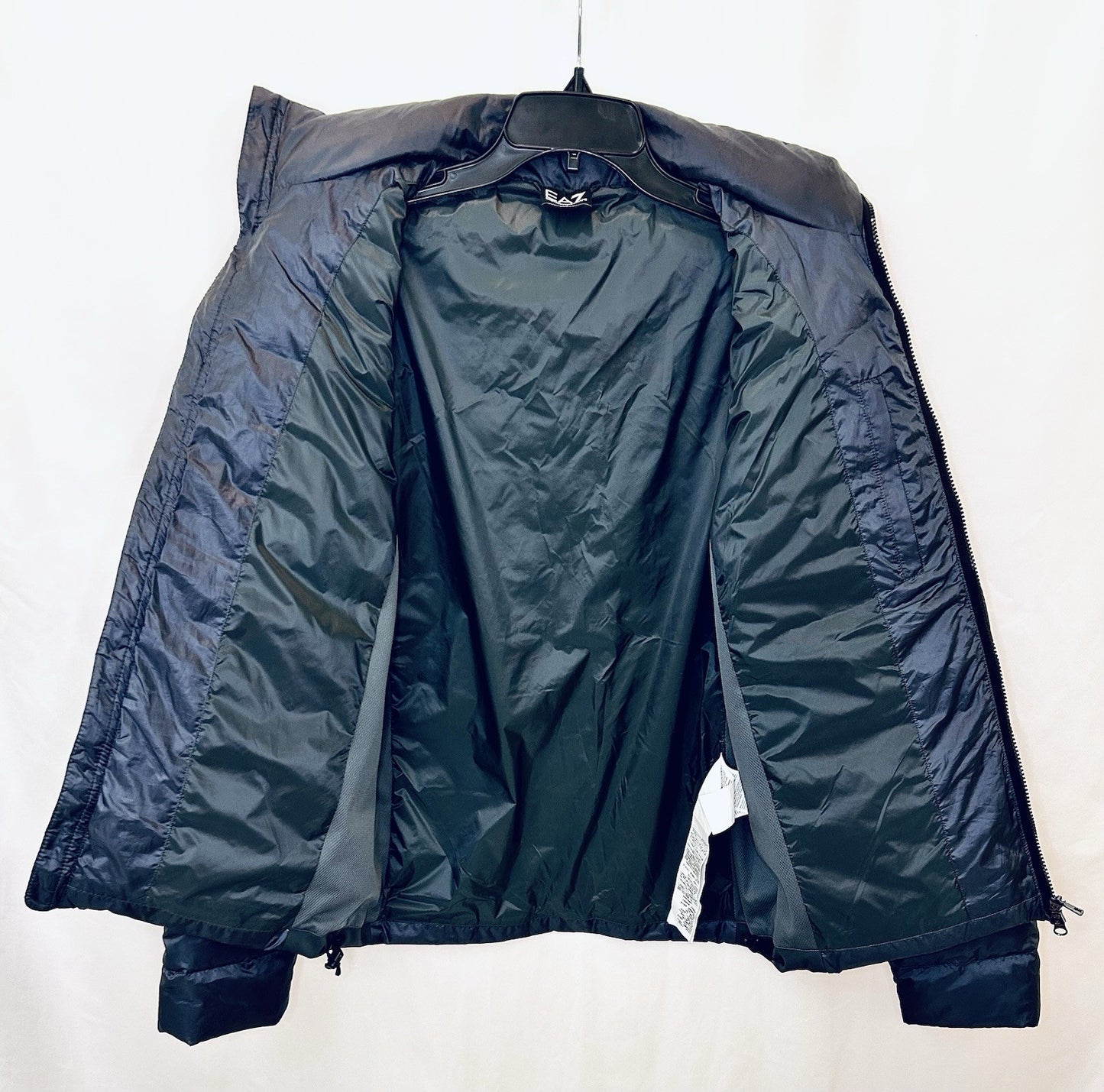 Emporio Armani EA7 Down Jacket Navy Quilted Mens Large With COA | $249 Retail