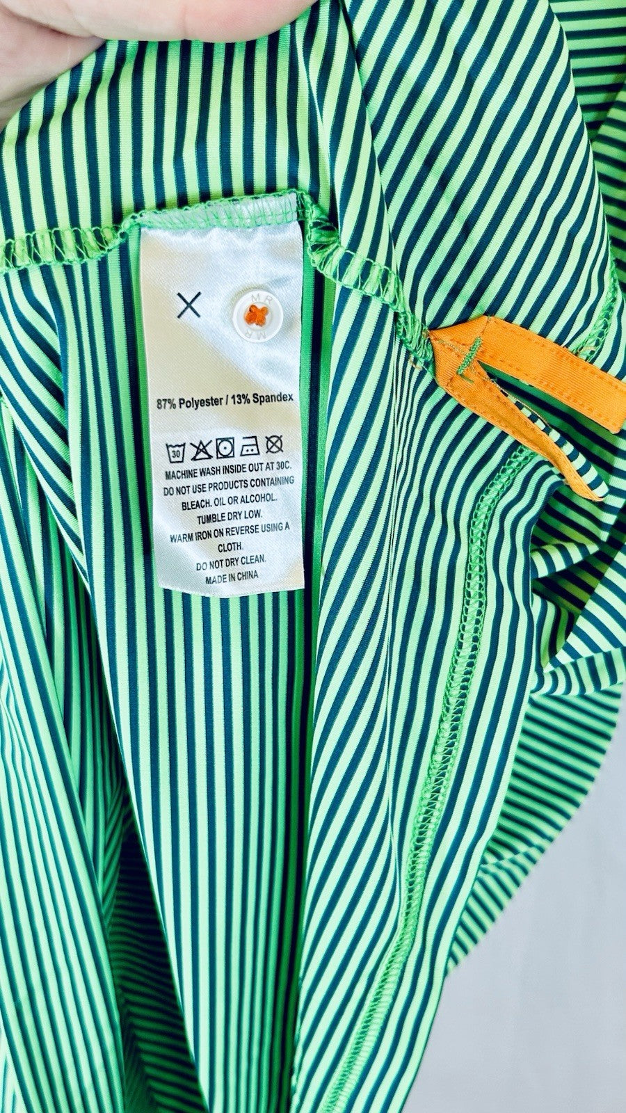 Michel Rouen Polo Shirt Men’s Size 3XL Green Striped Performance Golf