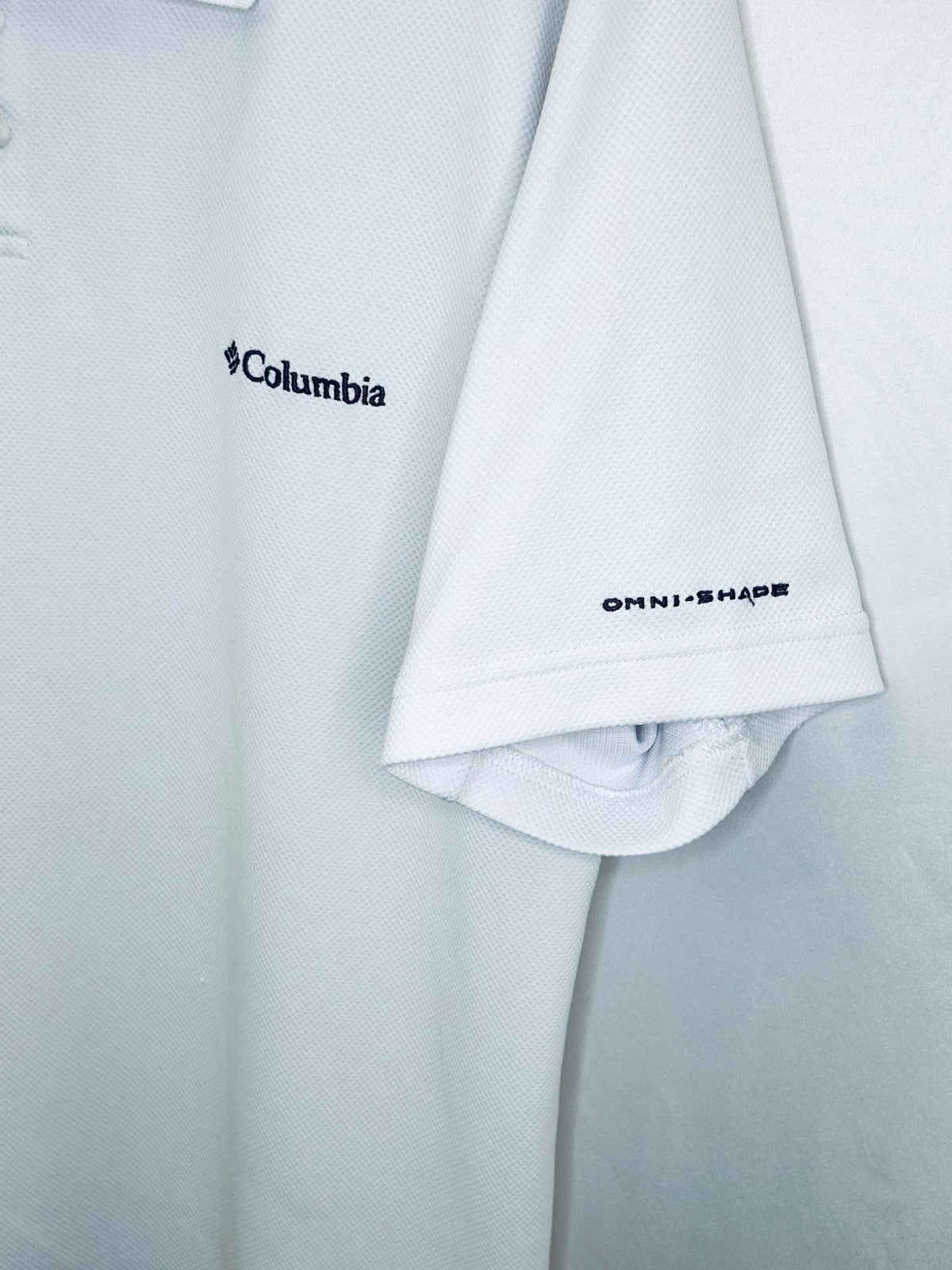 Columbia Utilizer Polo Shirt Omni Wick Omni Shade 30 UPF White Men's Large