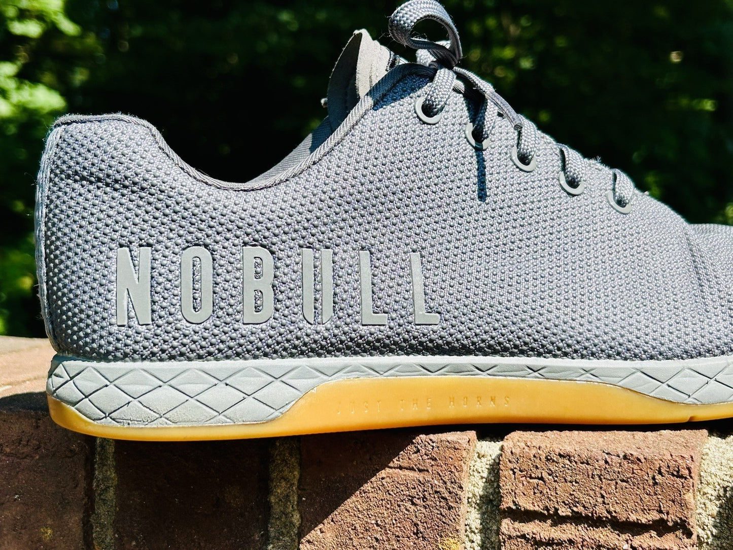 NOBULL Super Fabric Mens 11.5 Grey/Gum Running Athletic Sneakers Trainers Shoes