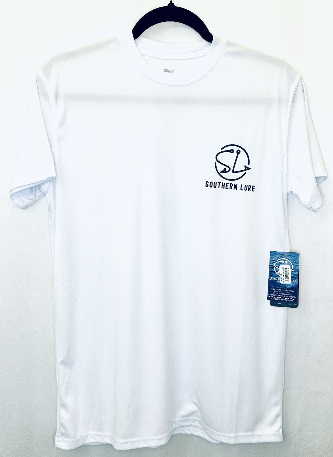 NWT Southern Lure UV Protection Short Sleeve White T-shirt - Men’s Medium