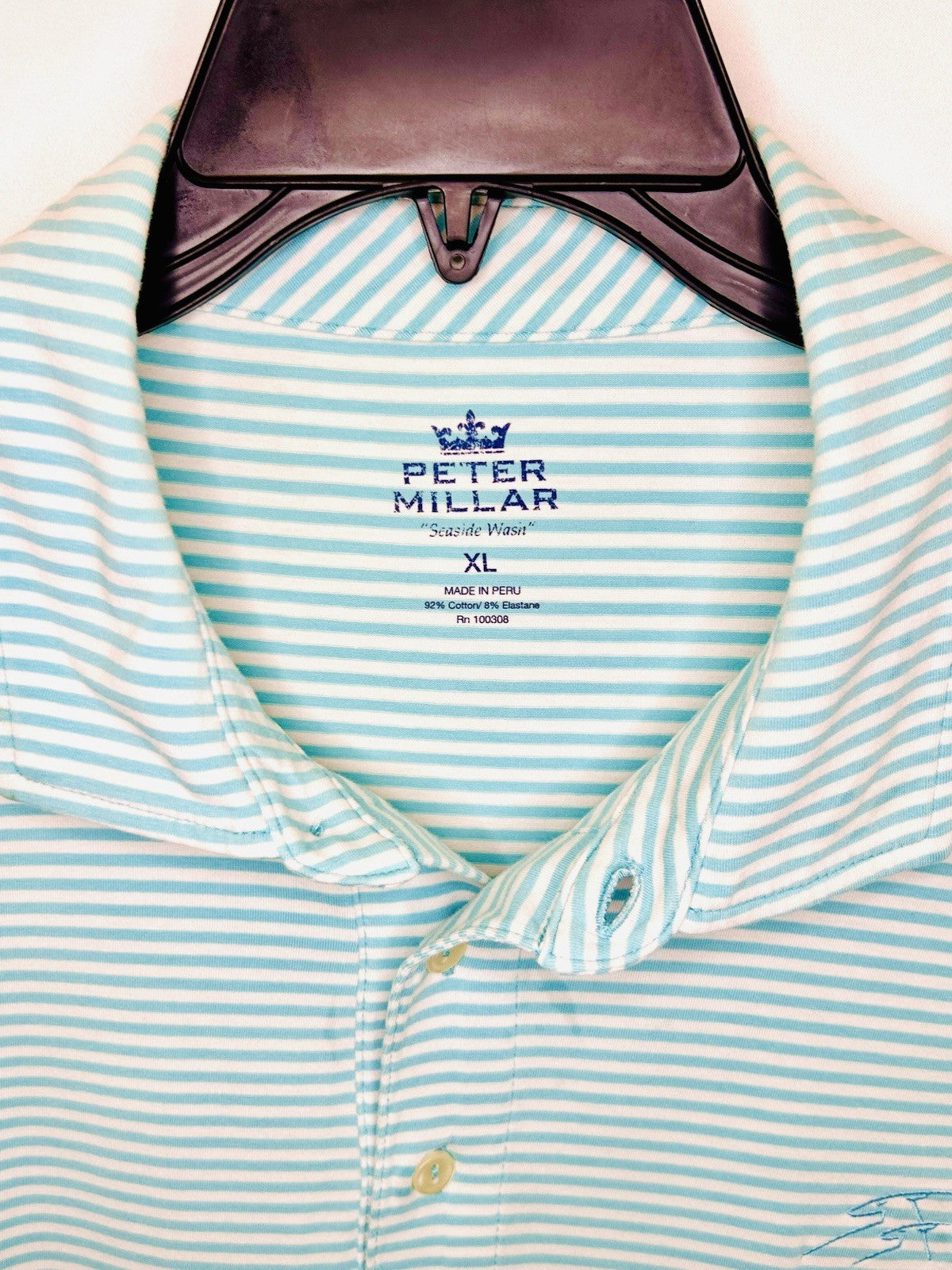 PETER MILLAR x CHAROTTE CC Summer Comfort Mens XL Polo Shirt Performance Golf