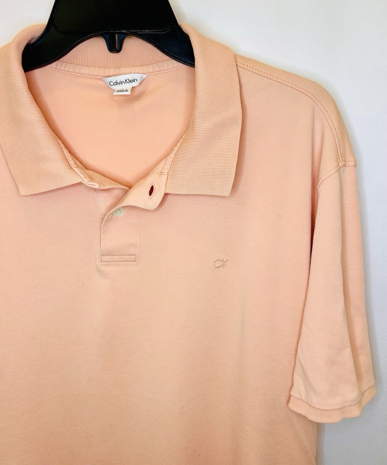 Calvin Klein Liquid Touch Golf Polo Shirt Men's L Large Short Sleeve Cotton